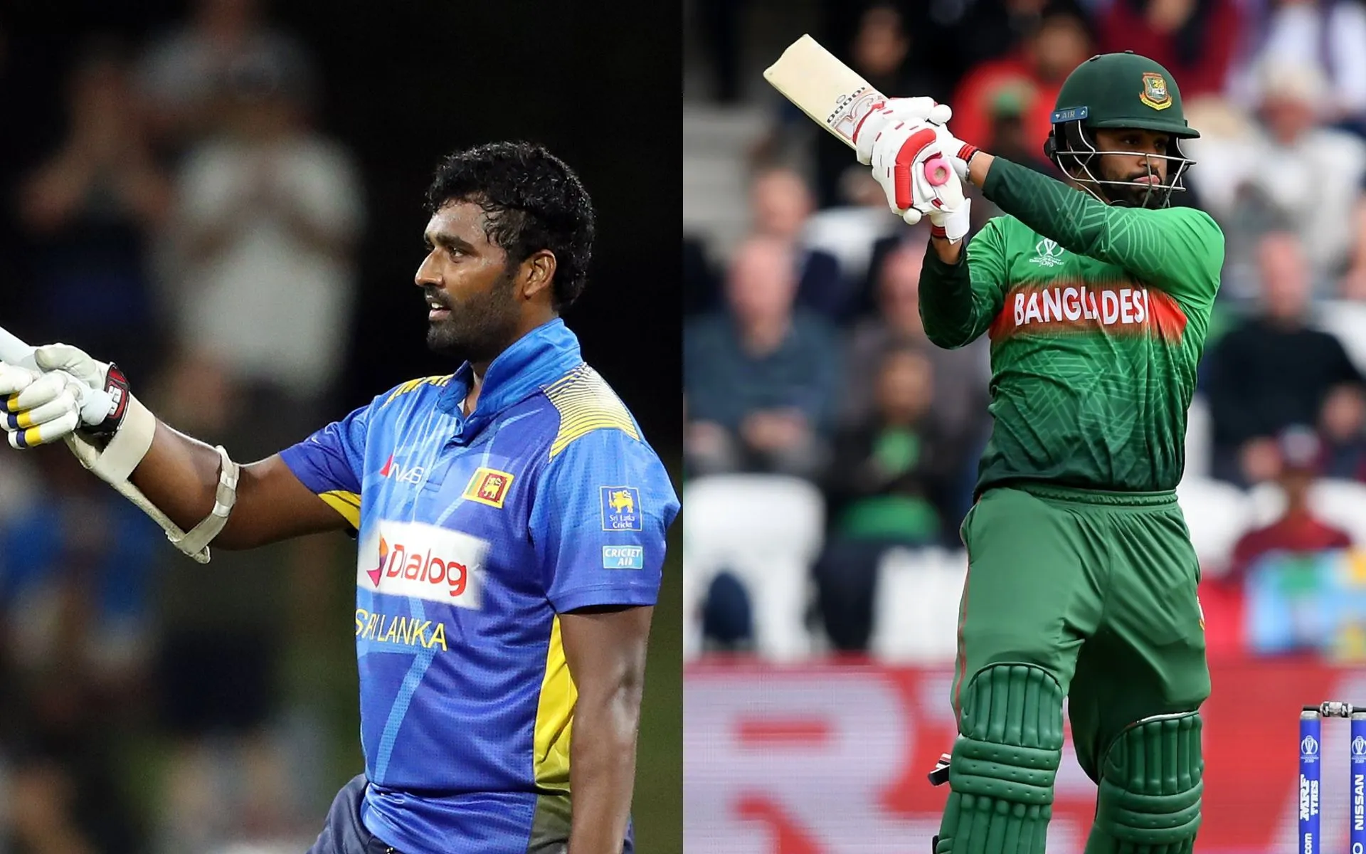 Thisara Perera vs Tamim Iqbal (Source: @ICC/X.com, @mufaddal_vohra/X.com)
