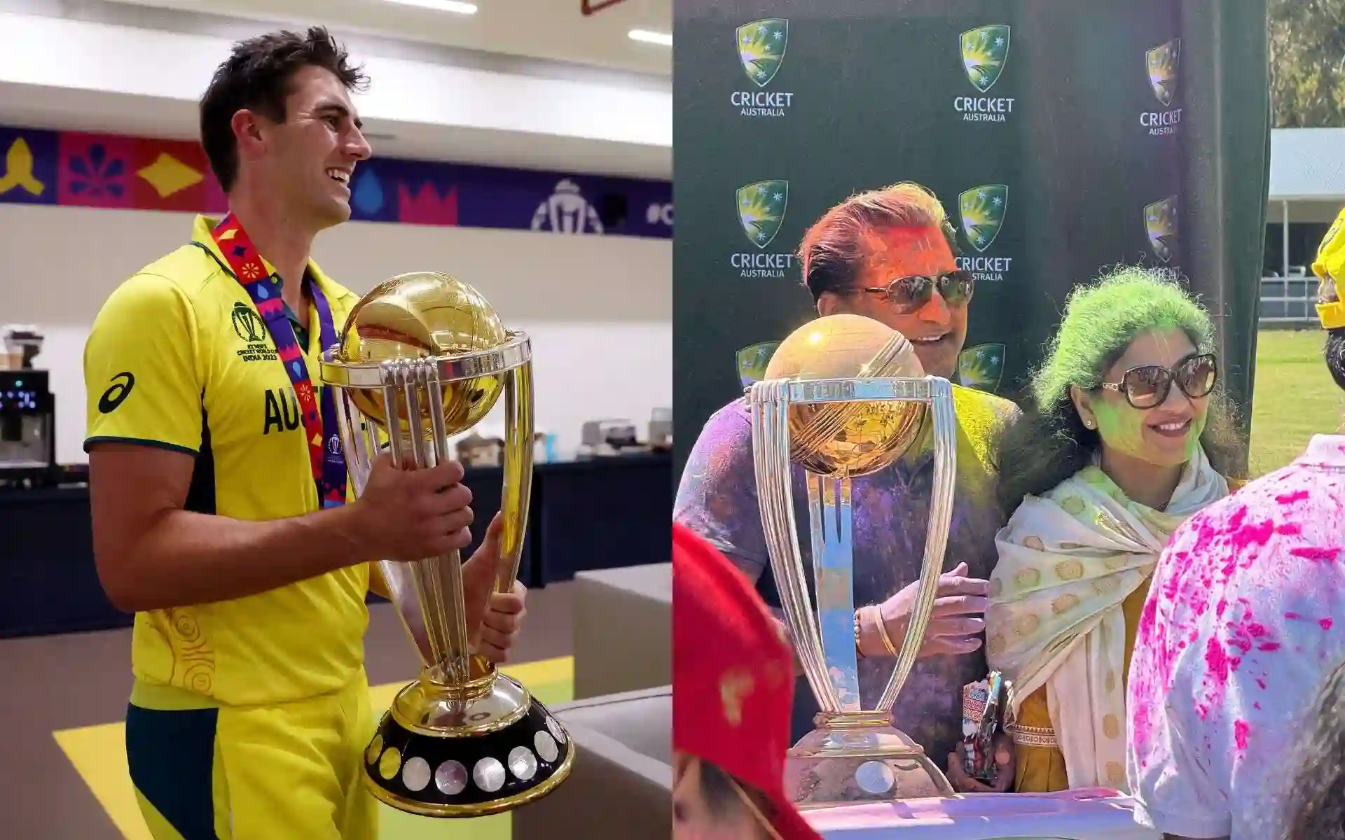 Pat Cummins and fans in Australia [Source: @ICC, @ANI/x]