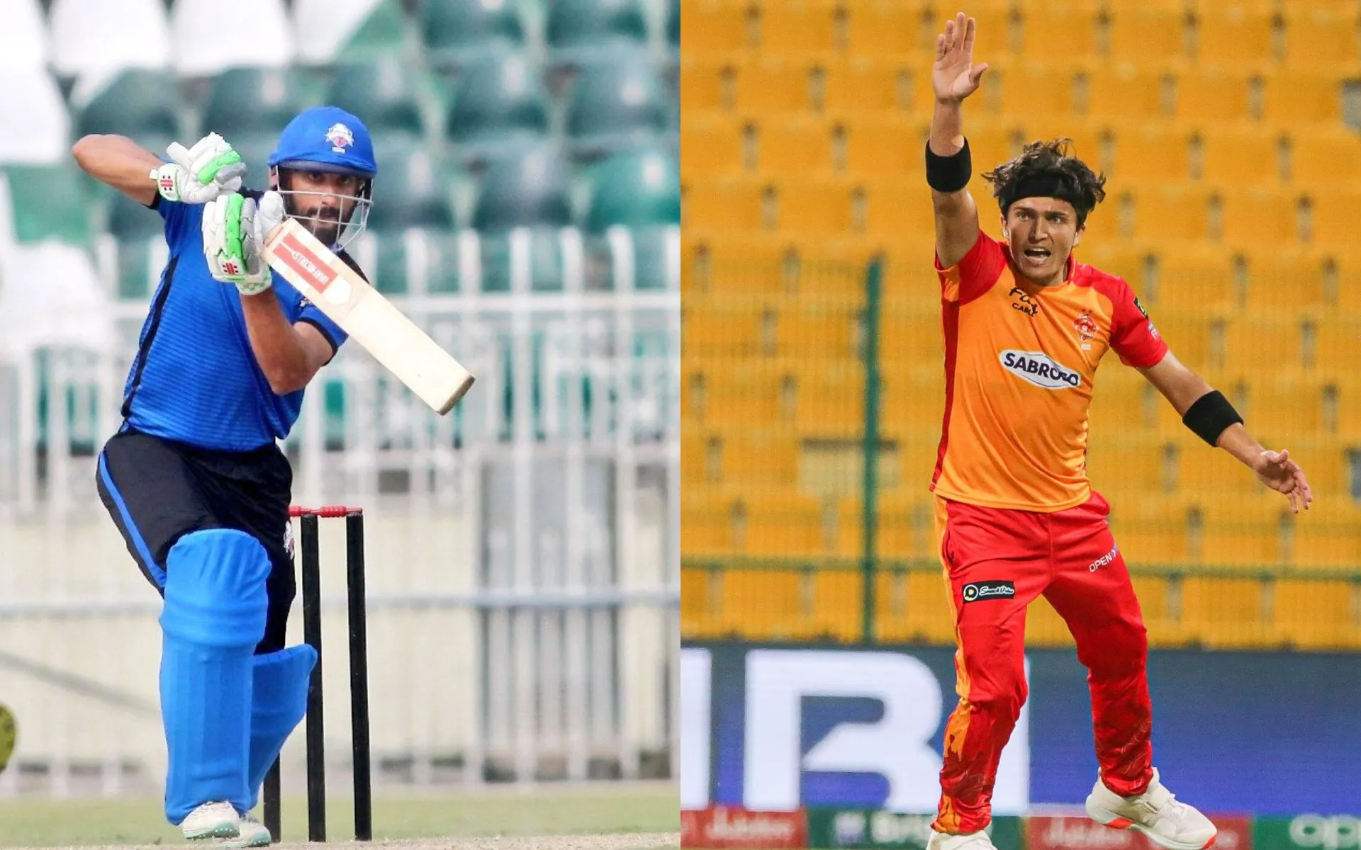 Shan Masood vs Musa Khan (Source: @_FaridKhan/X.com, @IsbUnited/X.com)