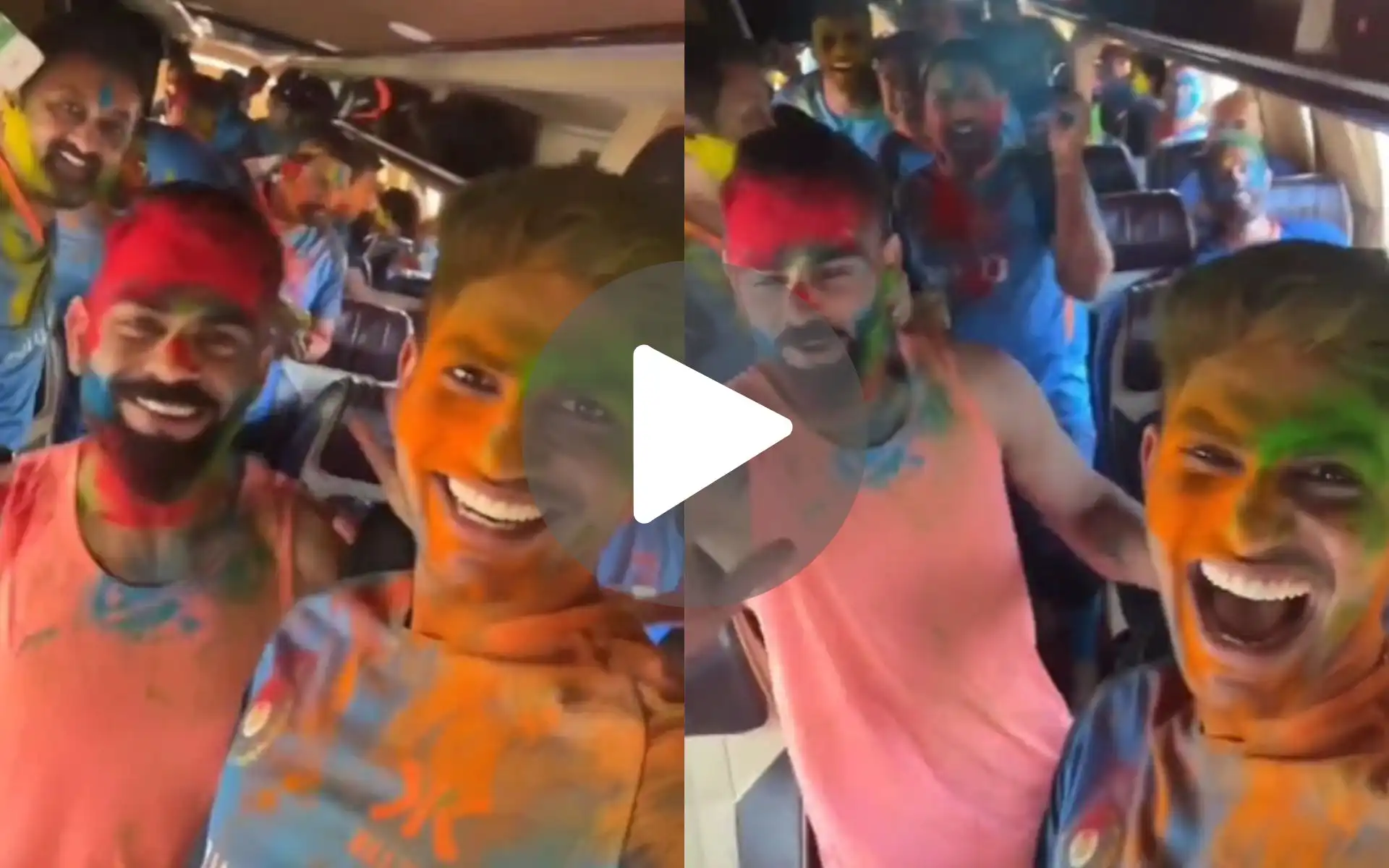 Throwback To Virat Kohli, Rohit Sharma And Gill Celebrate Holi In Team Bus – Watch