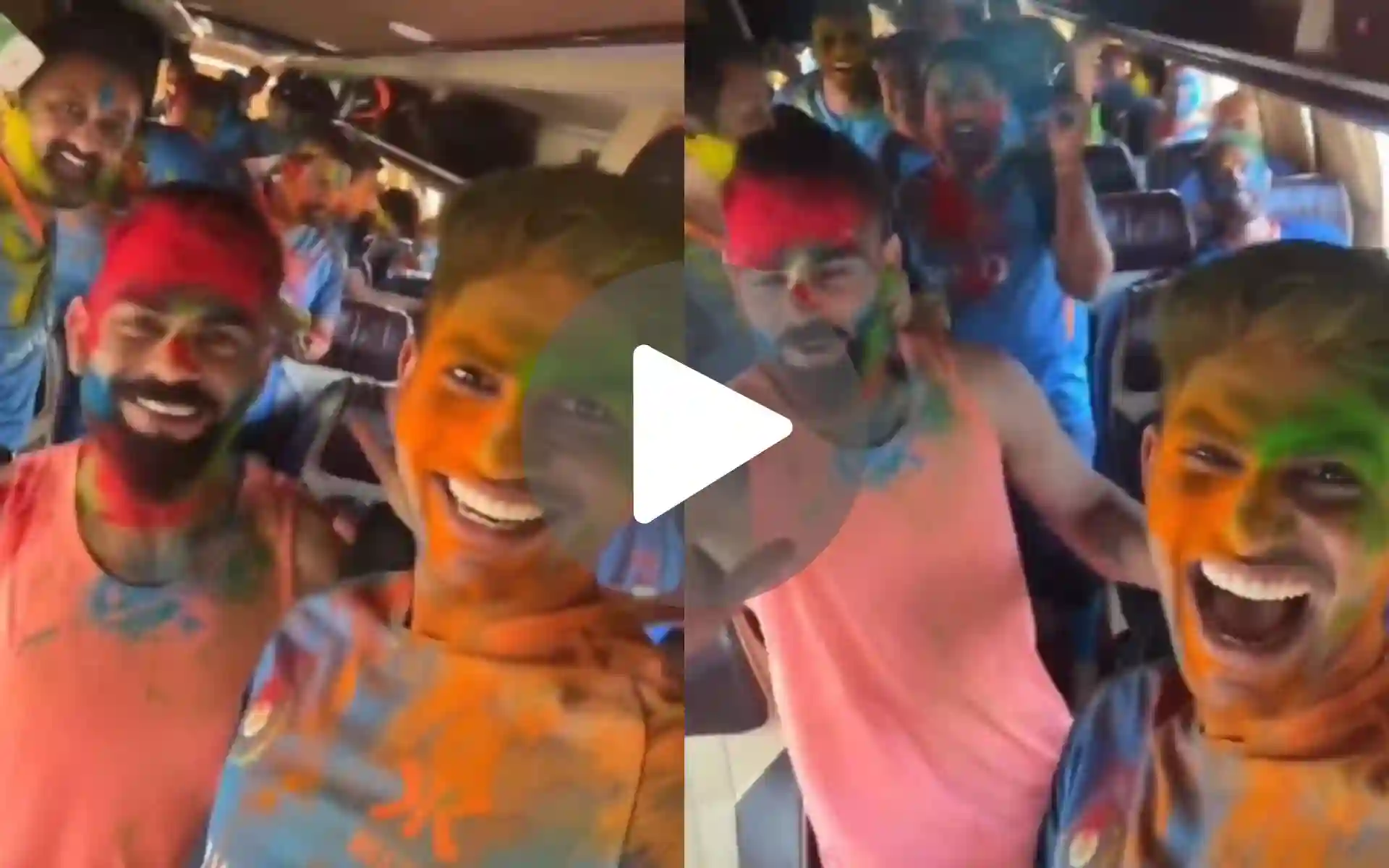 Throwback To Virat Kohli, Rohit Sharma And Gill Celebrate Holi In Team Bus – Watch