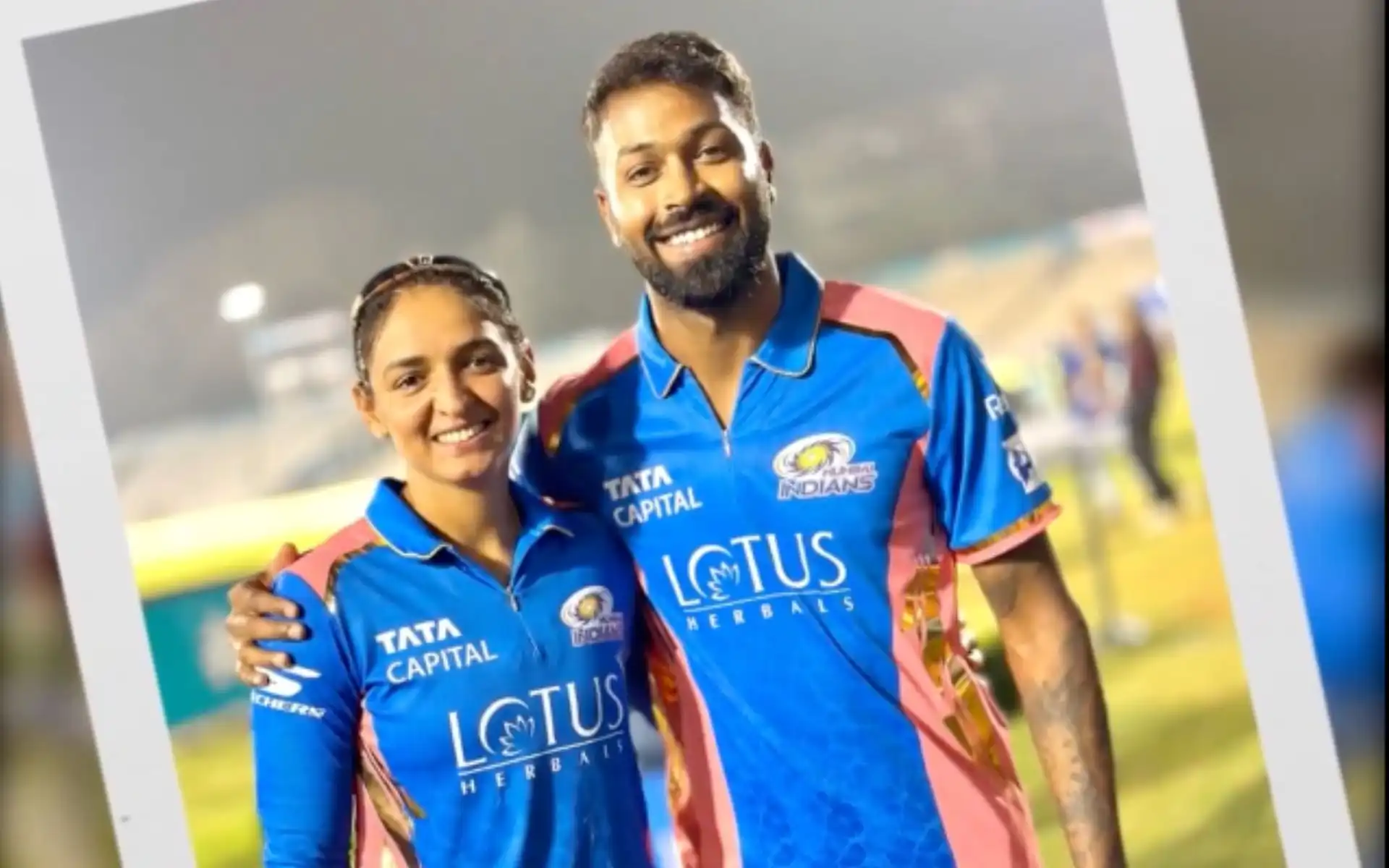 Hardik Pandya met MI-W captain Harmanpreet Kaur in WPL 2025 [Source: @mipaltan/X.com]