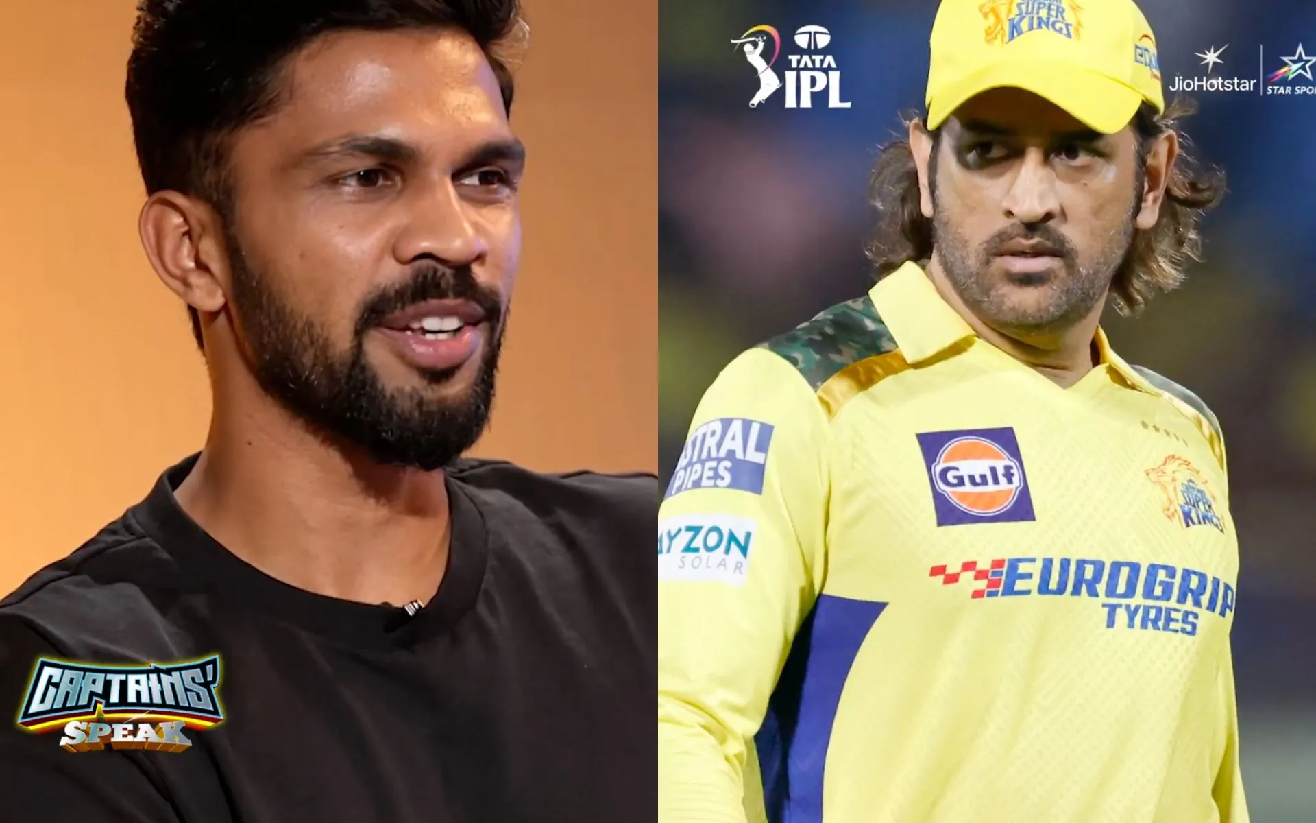 Ruturaj Gaikwad and MS Dhoni [Source: @StarSportsIndia/x.com]