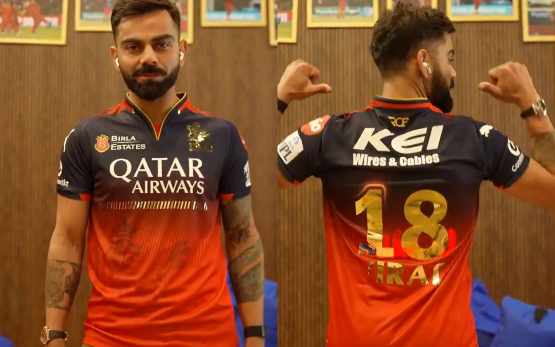 Kohli's DON style entry [Source: @RCBTweets/X.com]
