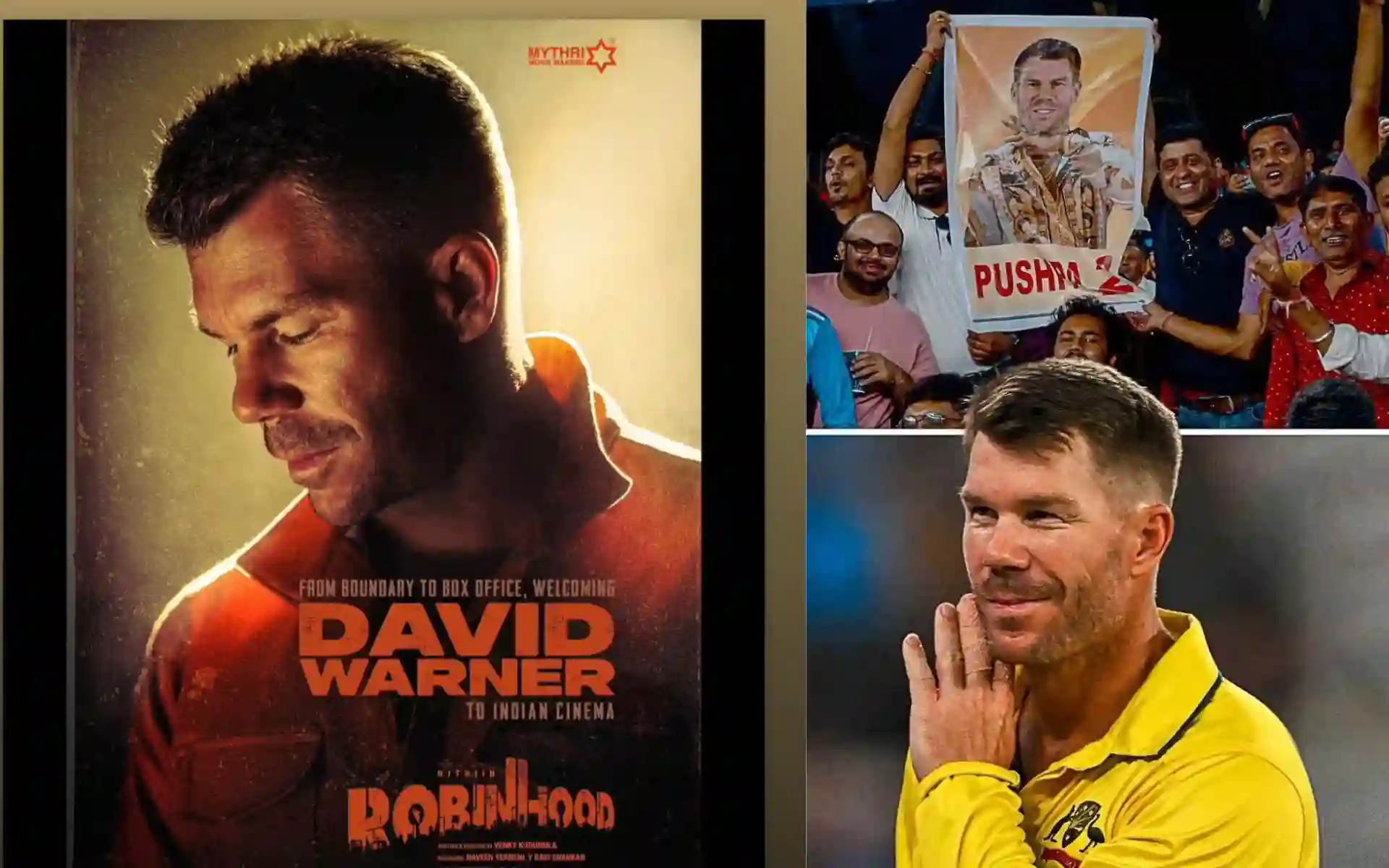 David Warner Reveals Stylish First Look From His Debut Telugu Movie ' Robinhood' | cricket.one - OneCricket