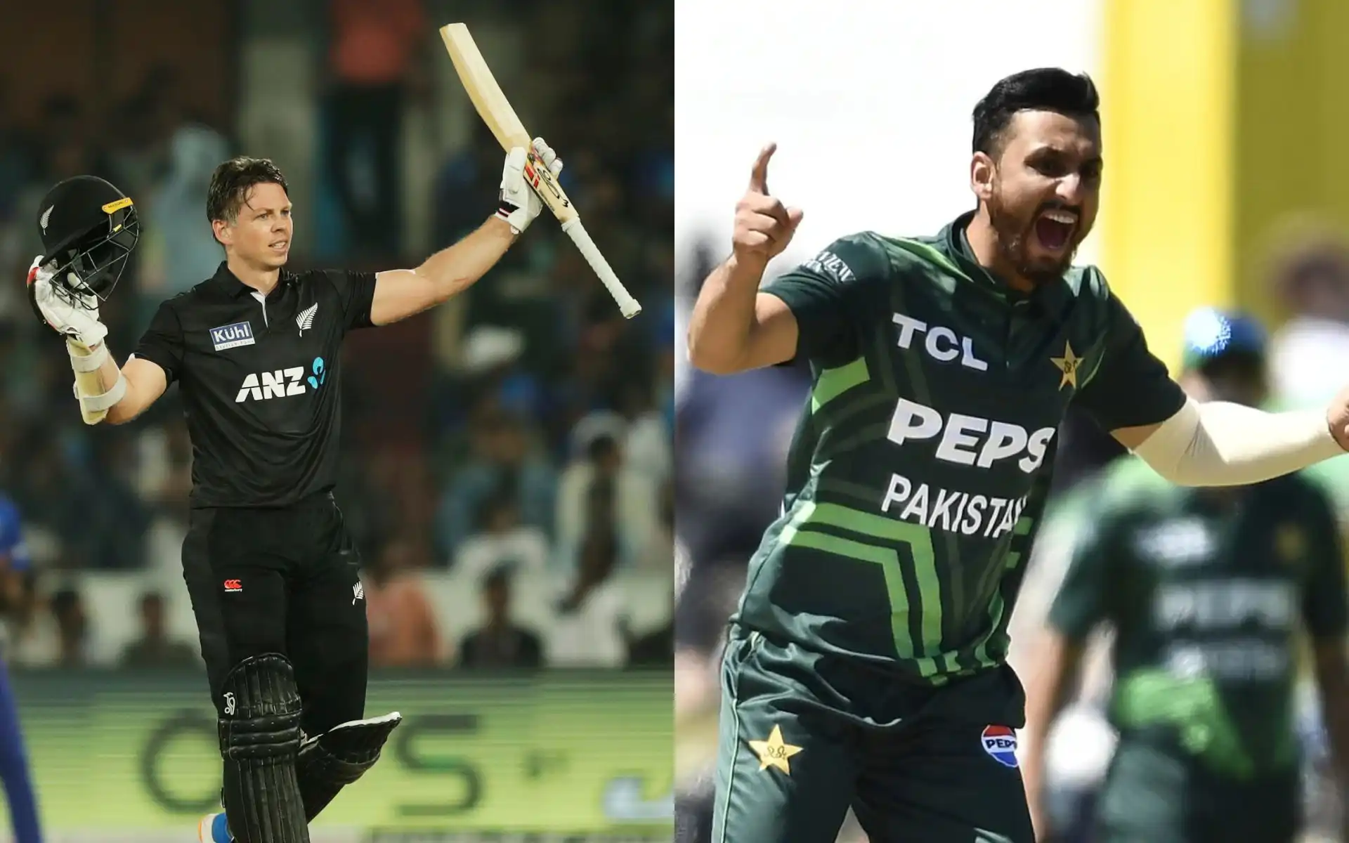 Michael Bracewell vs Salman Agha (Source: @BCCI/X.com, @grassrootscric/X.com)
