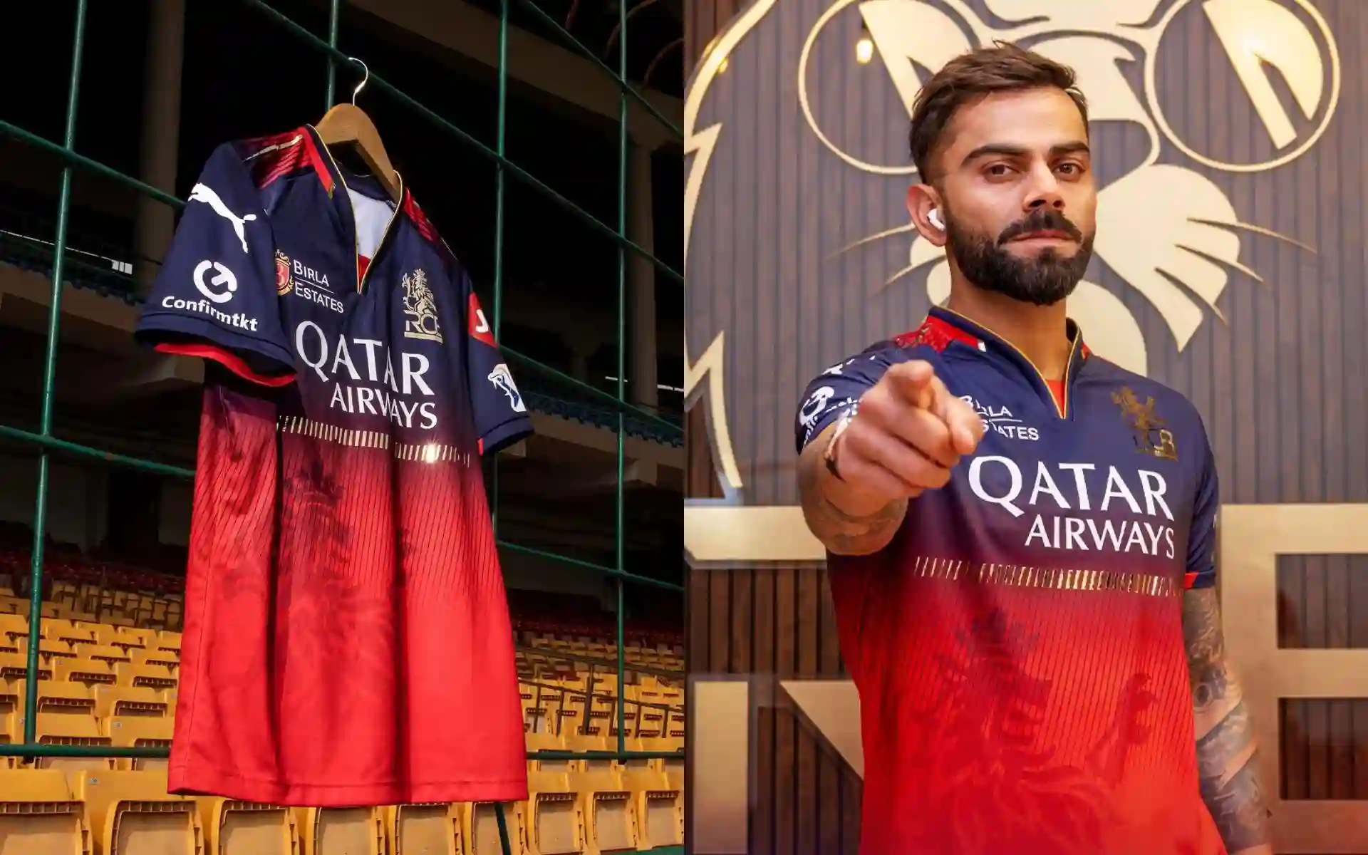 Virat Kohli in the new RCB jersey [Source: @EpicKohlii, @RCBTweets/x.com]