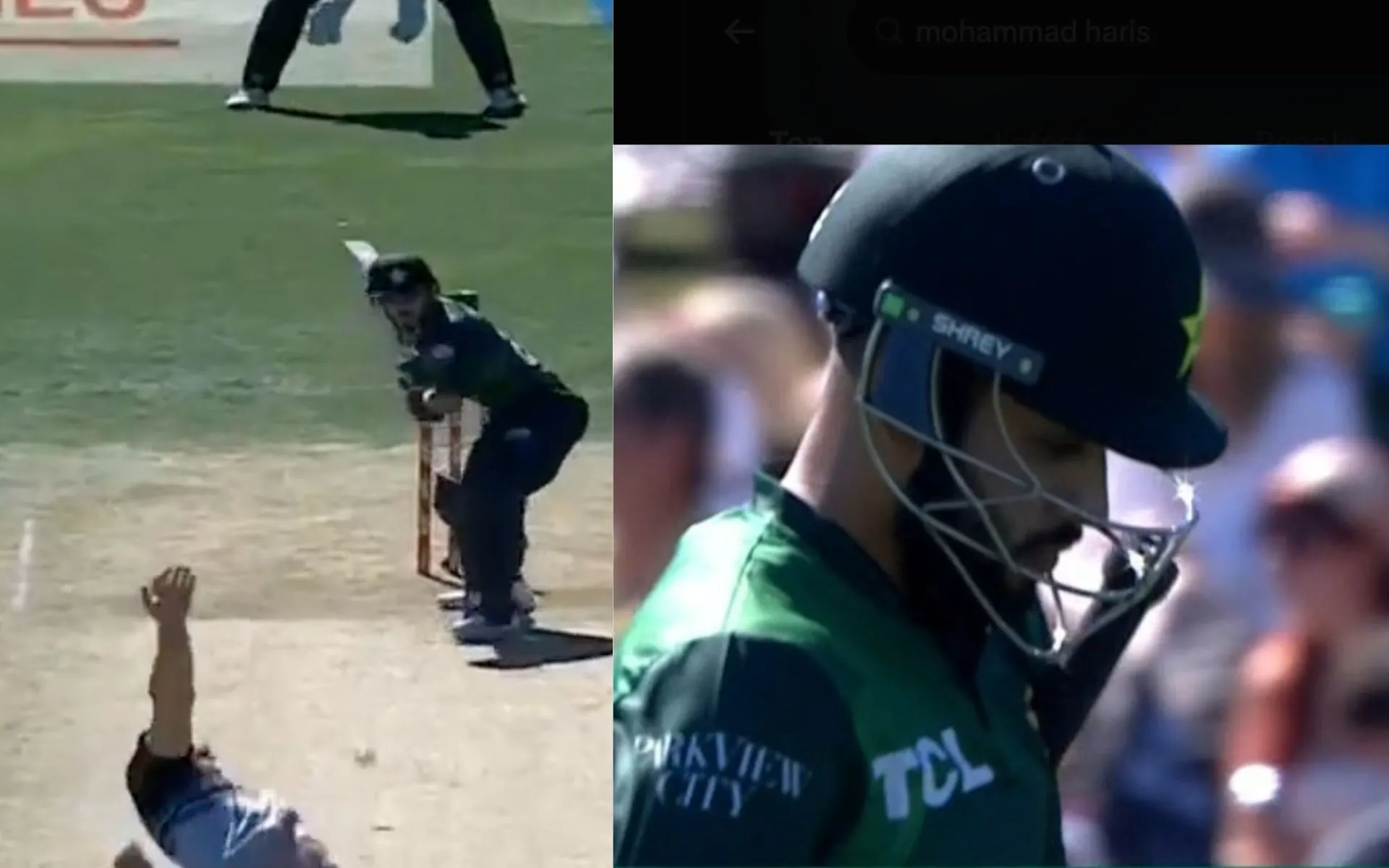 Haris departs for duck [Source: @_aliza__84/X.com]