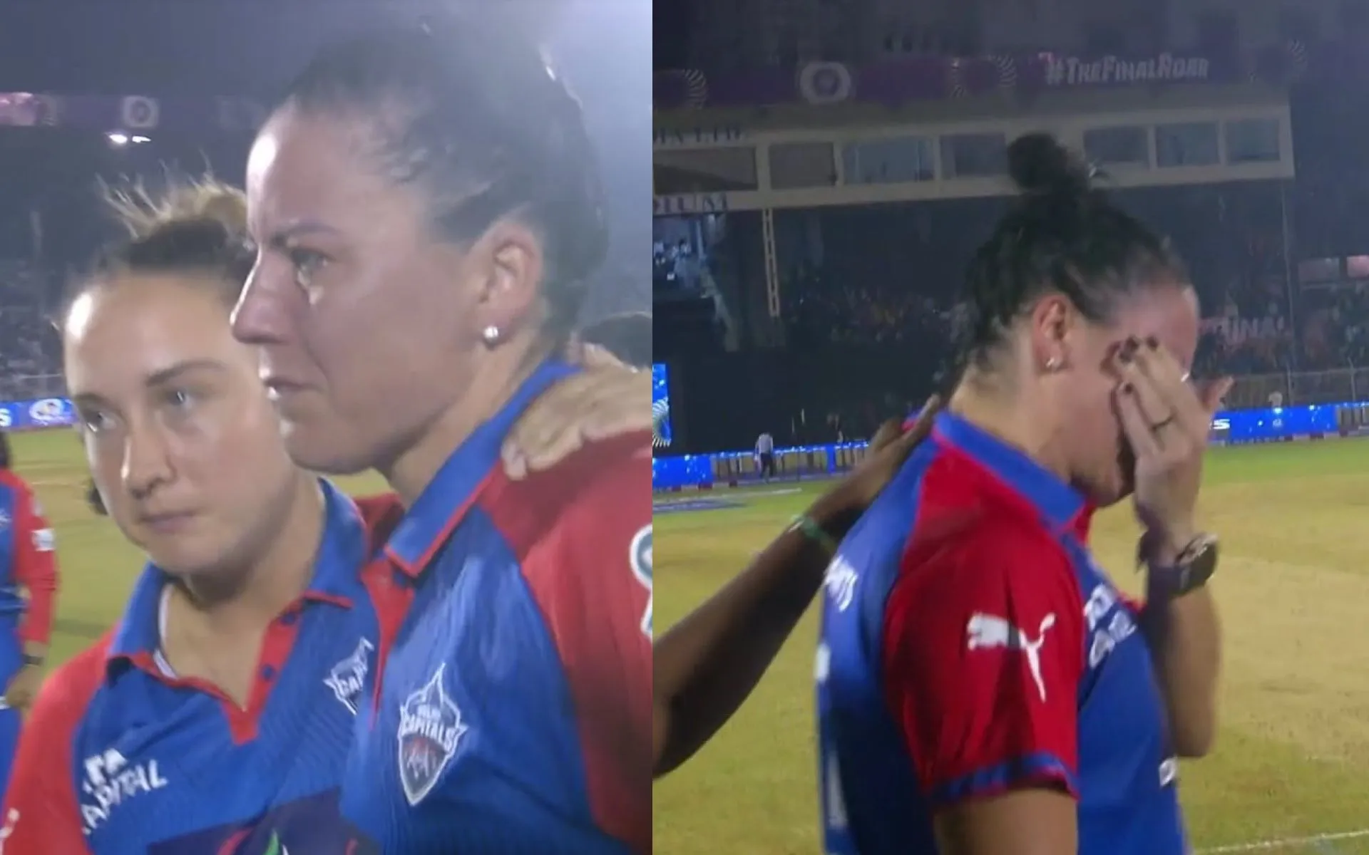 South Africa's Marizanne Kapp in tears [Source: @Monish09cric/X.com]