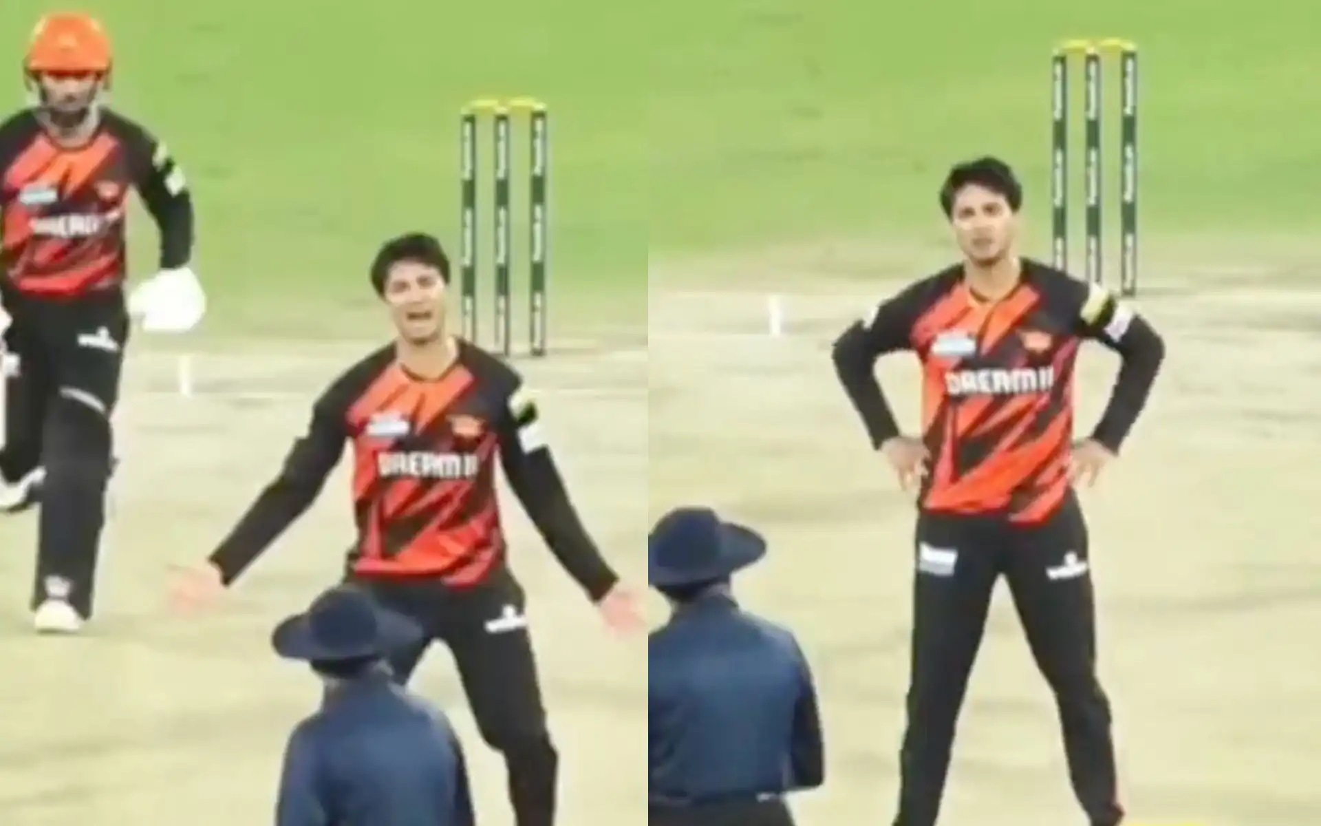 Abhishek Sharma in SRH practice match (Source: @SUNRISERSU/X.com)