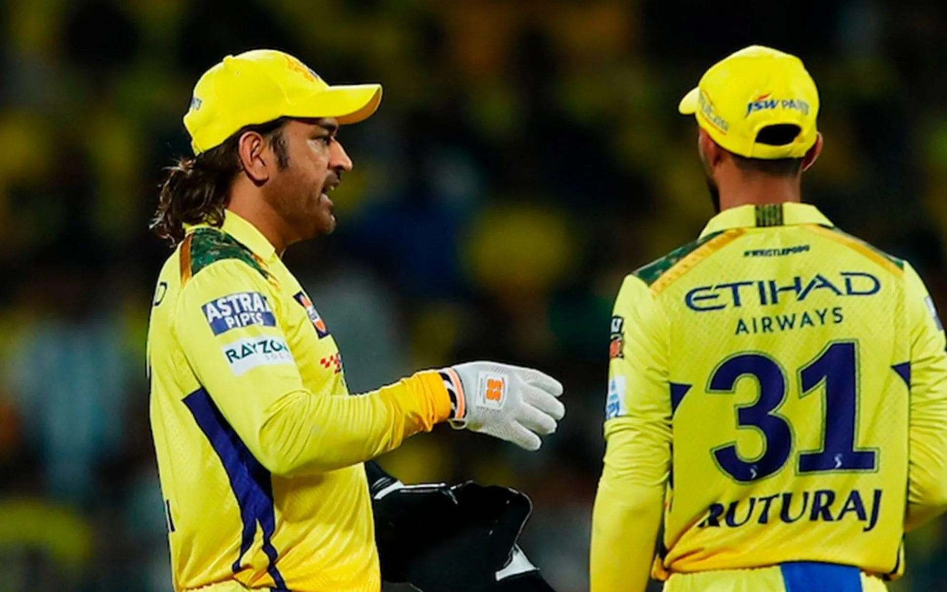 MS Dhoni and Gaikwad- (Source:@Johns/X.com)