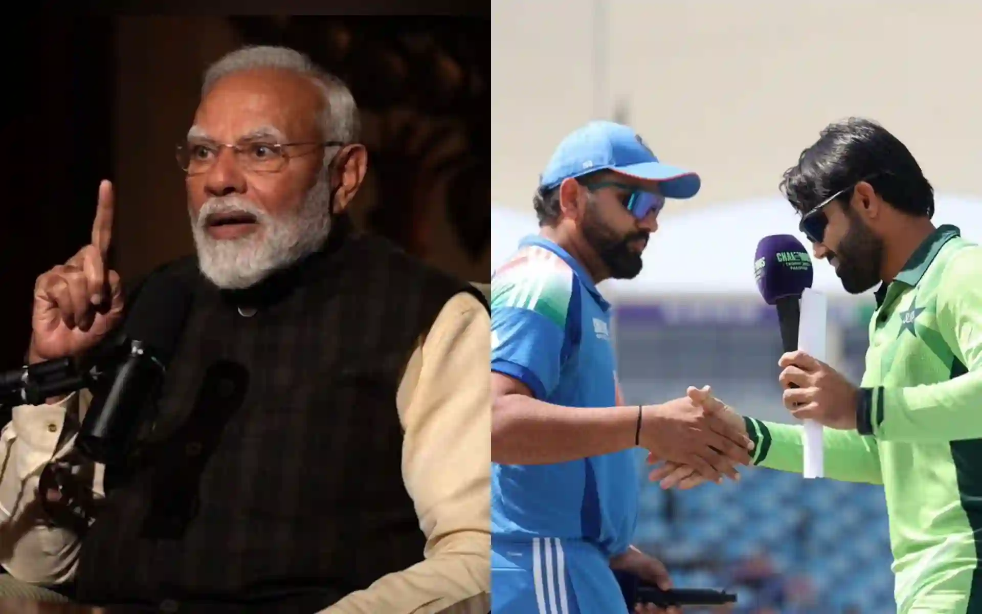 PM Modi talks about cricket. [Source: @mufaddal_vohra/X]