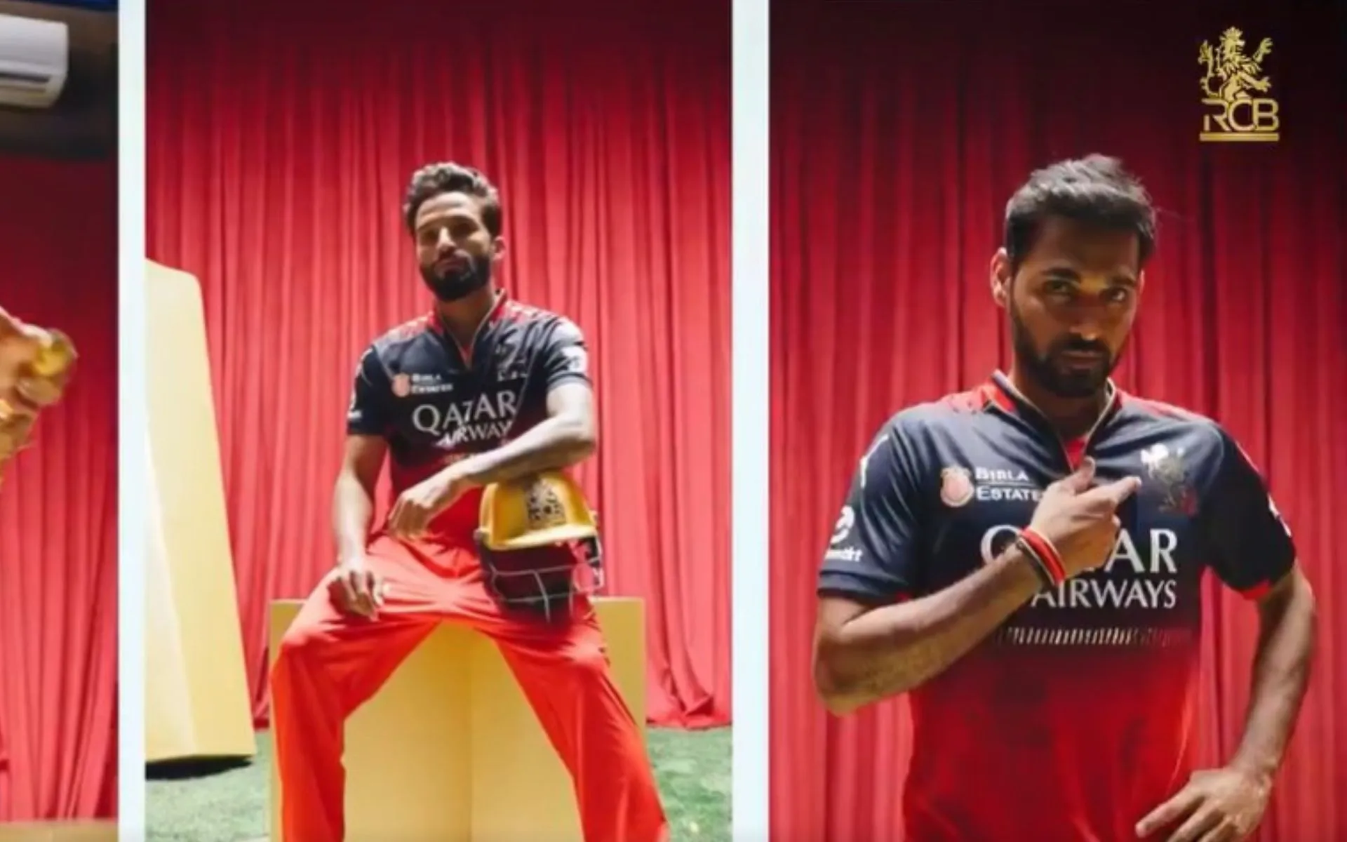 RCB players during the photoshoot [Source: @RCBTweets/x]