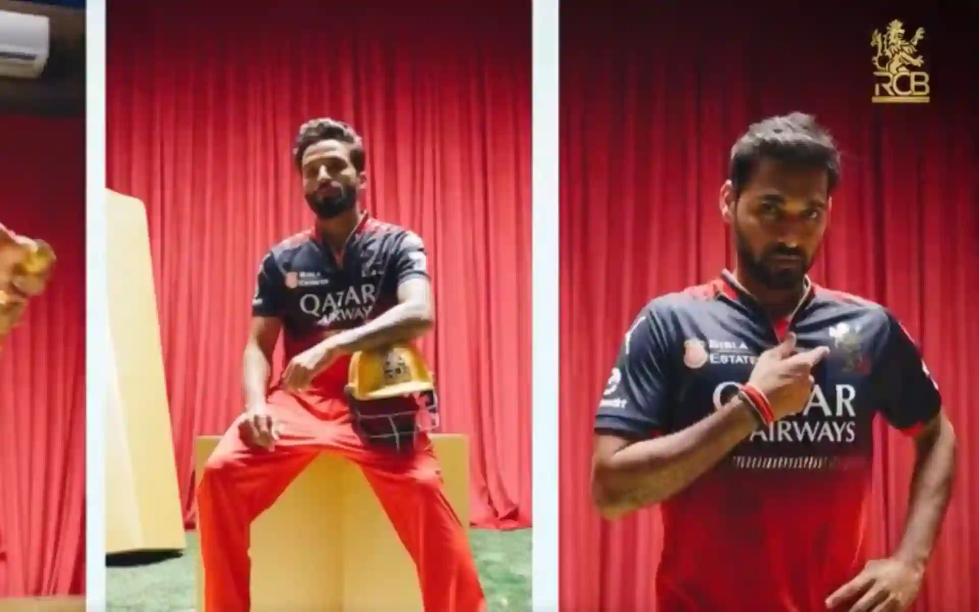 RCB players during the photoshoot [Source: @RCBTweets/x]
