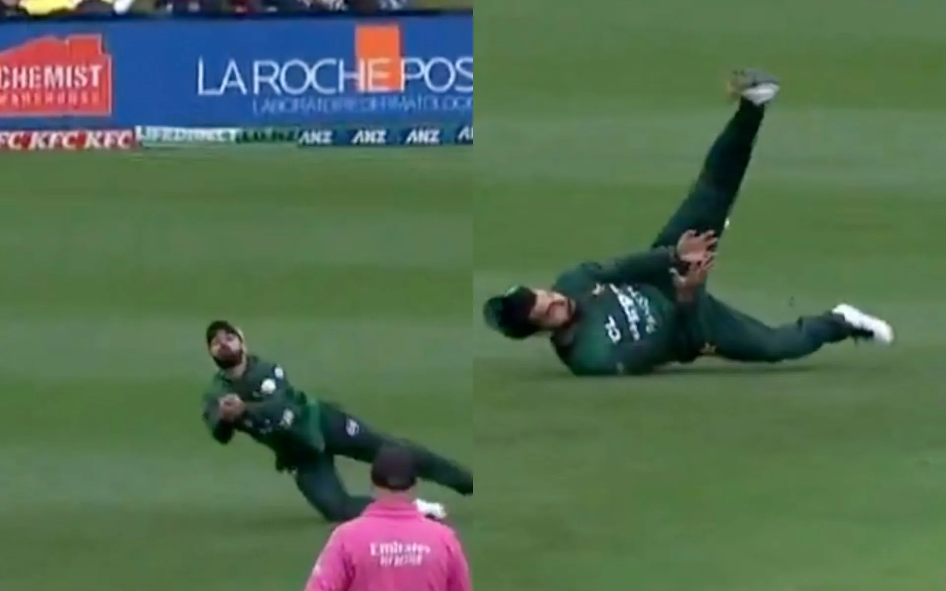 Shadab dropped a simple catch [Source: @kuchnahi1269083/X.Com]

