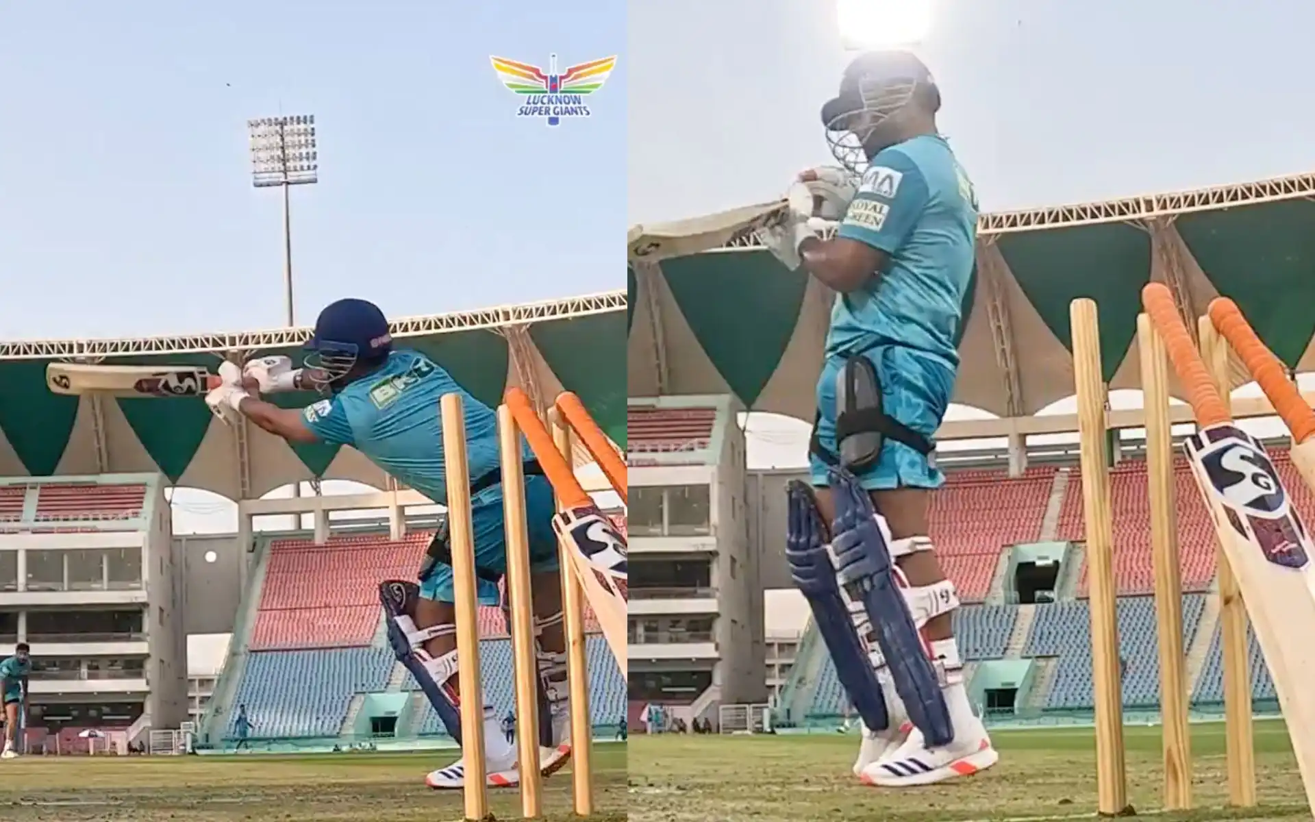 Rishabh Pant's fiery net session practice (Source:@@LucknowIPL,x.com)