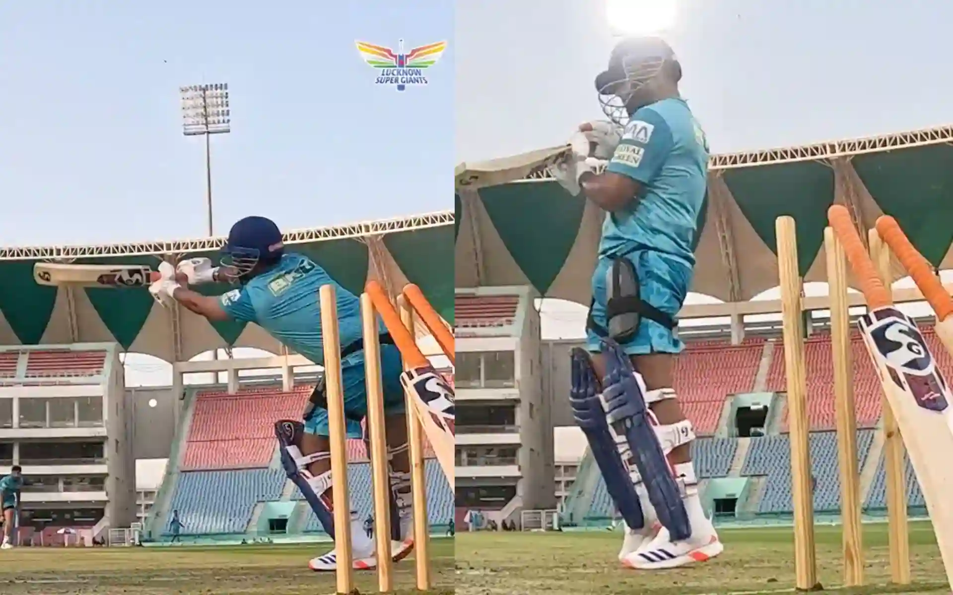 Rishabh Pant's fiery net session practice (Source:@@LucknowIPL,x.com)