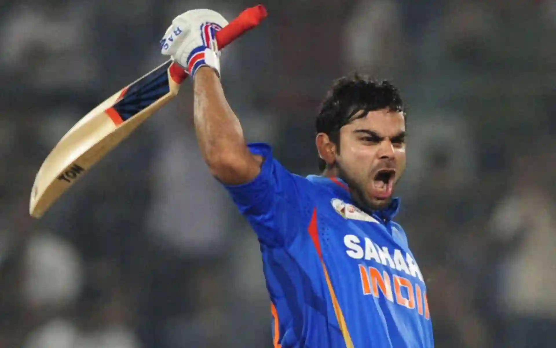 Virat Kohli celebrating his 11th ODI century [Source: @LoyalSachinFan/x]