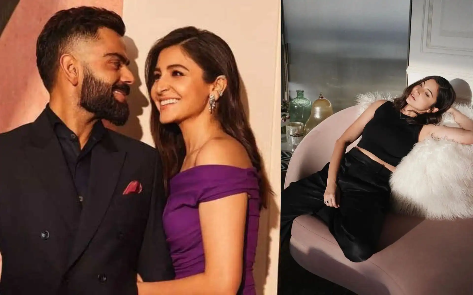 Virat Kohli with wife Anushka Sharma (Source:@ZoomTV,x.com)