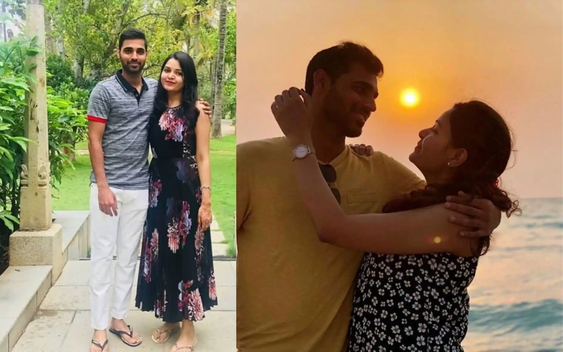 Bhuvneshwar Kumar with wife (Source:@CricketTimesHQ,x.com)