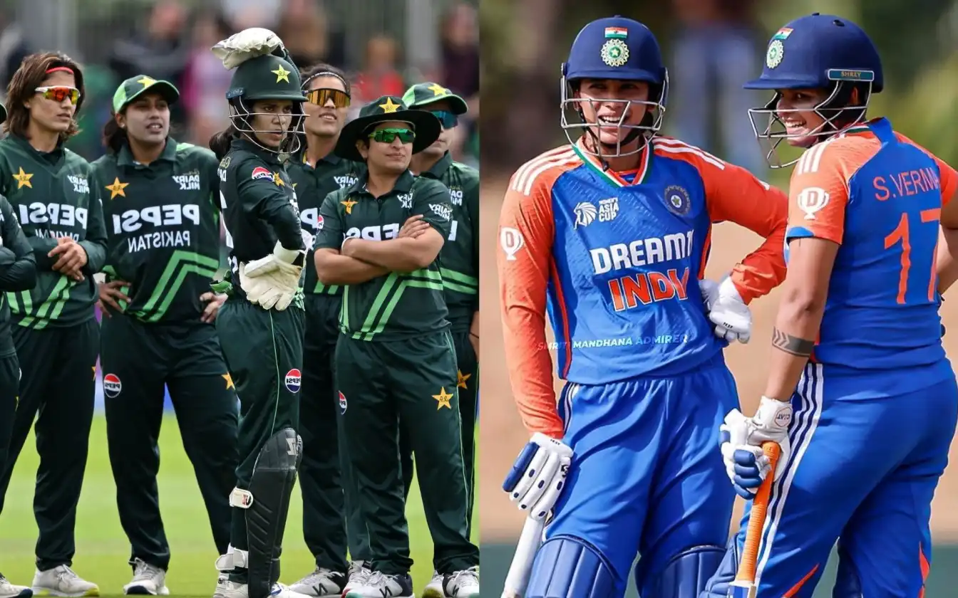 Pakistan Women and India Women [Source: @Vinod780/X.com]