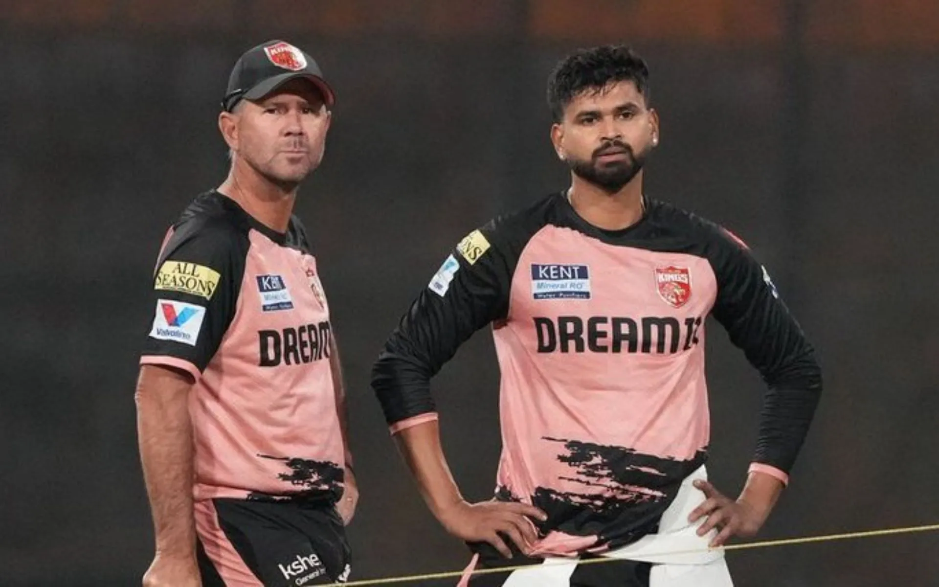 Ricky Ponting with Shreyas Iyer [Source: @PbksOfficial/x]