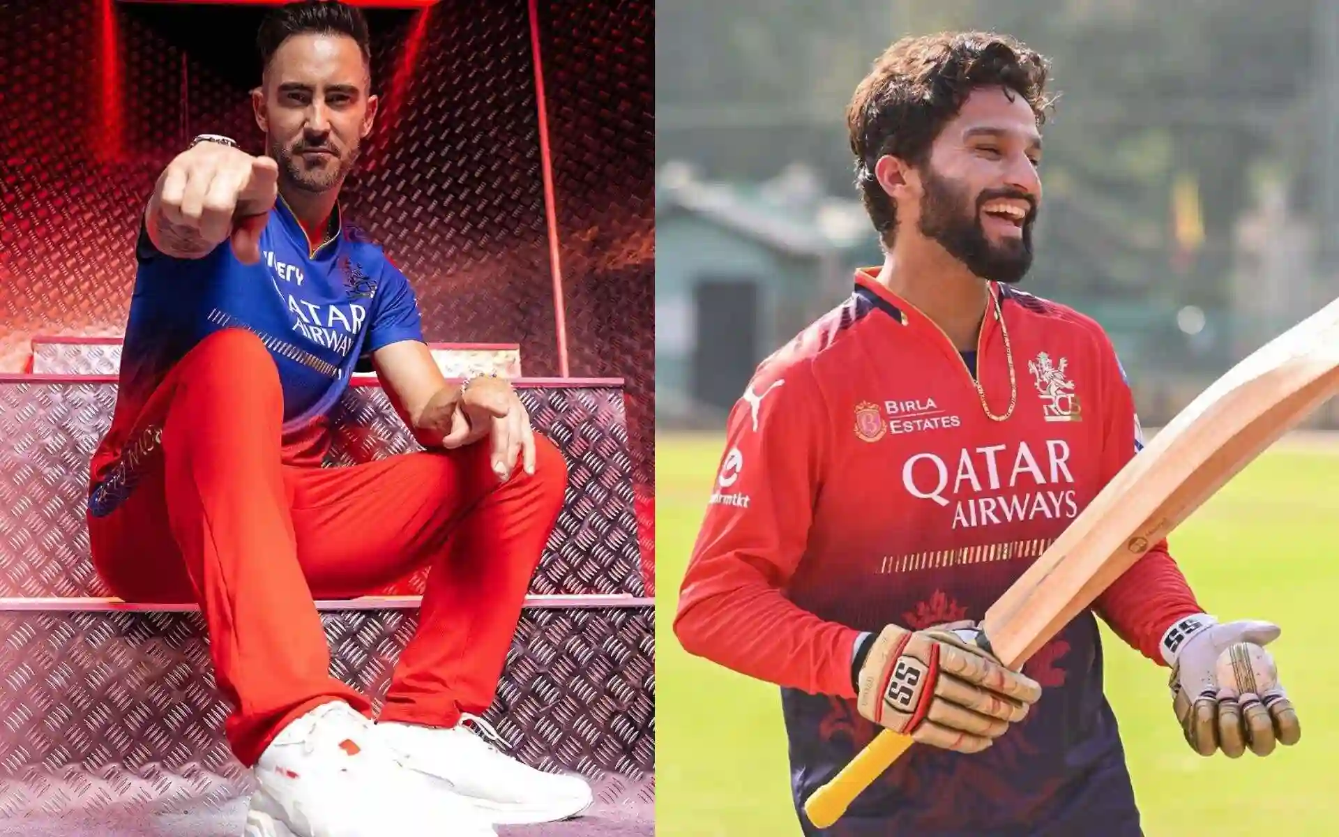 Faf du Plessis and Rajat Patidar [Source: @rishabh18v, @SanthosH_S13/x.com]
