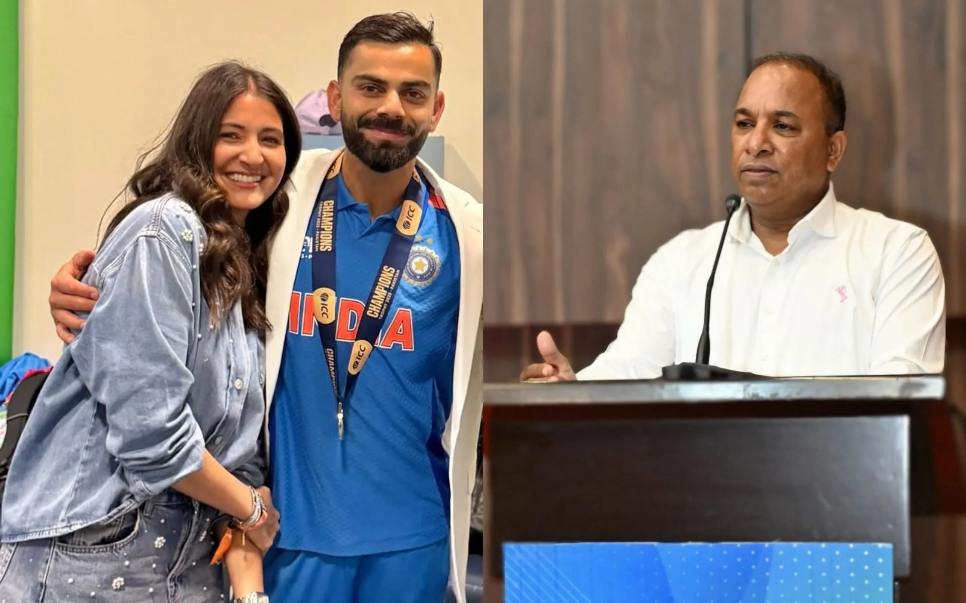 Virat Kohli and Devajit Saikia - (Source:@Johns/X.com)