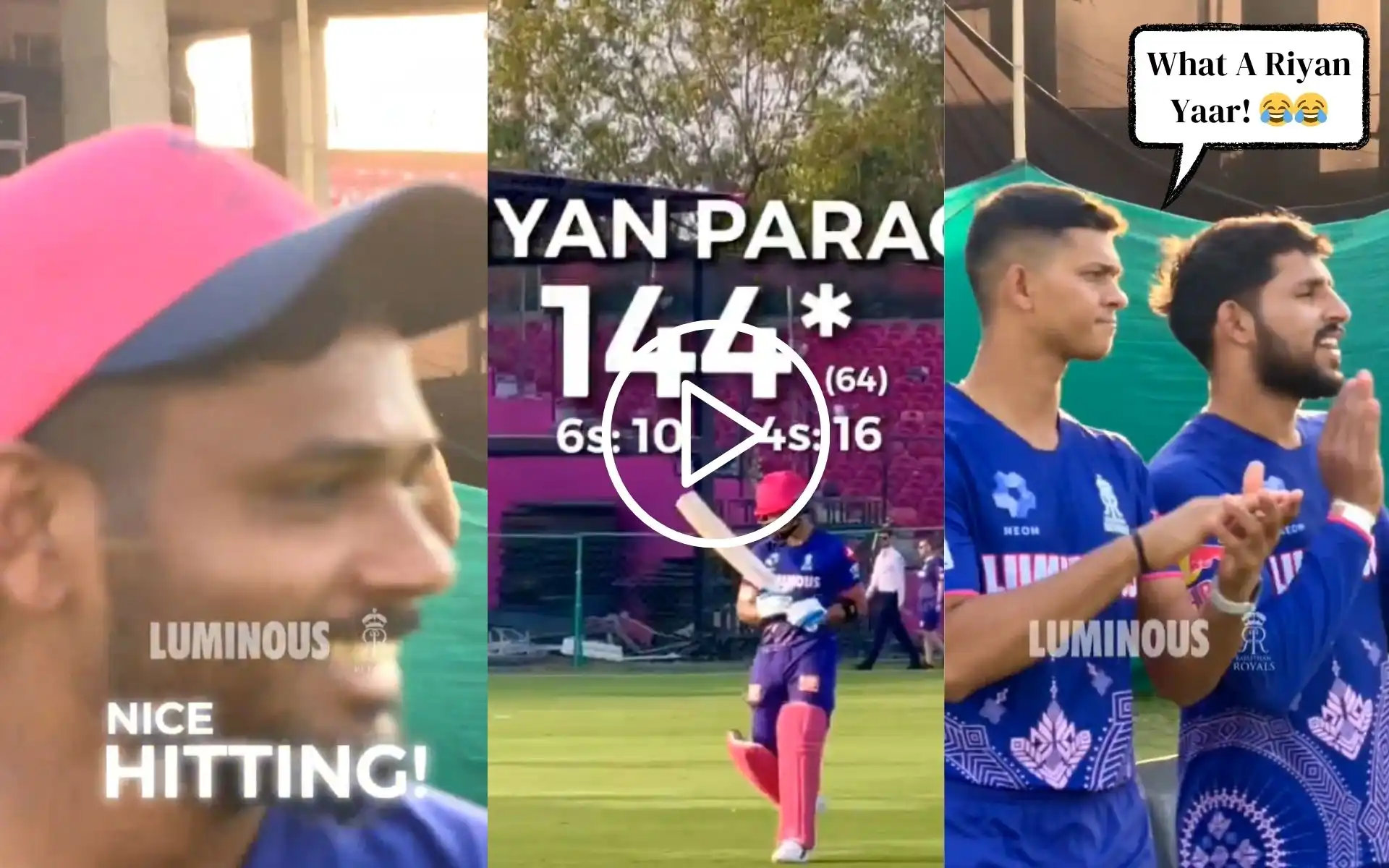 'What A Riyan...' Samson, Jaiswal Mock Parag After 144* Thrashing Ahead Of IPL 2025