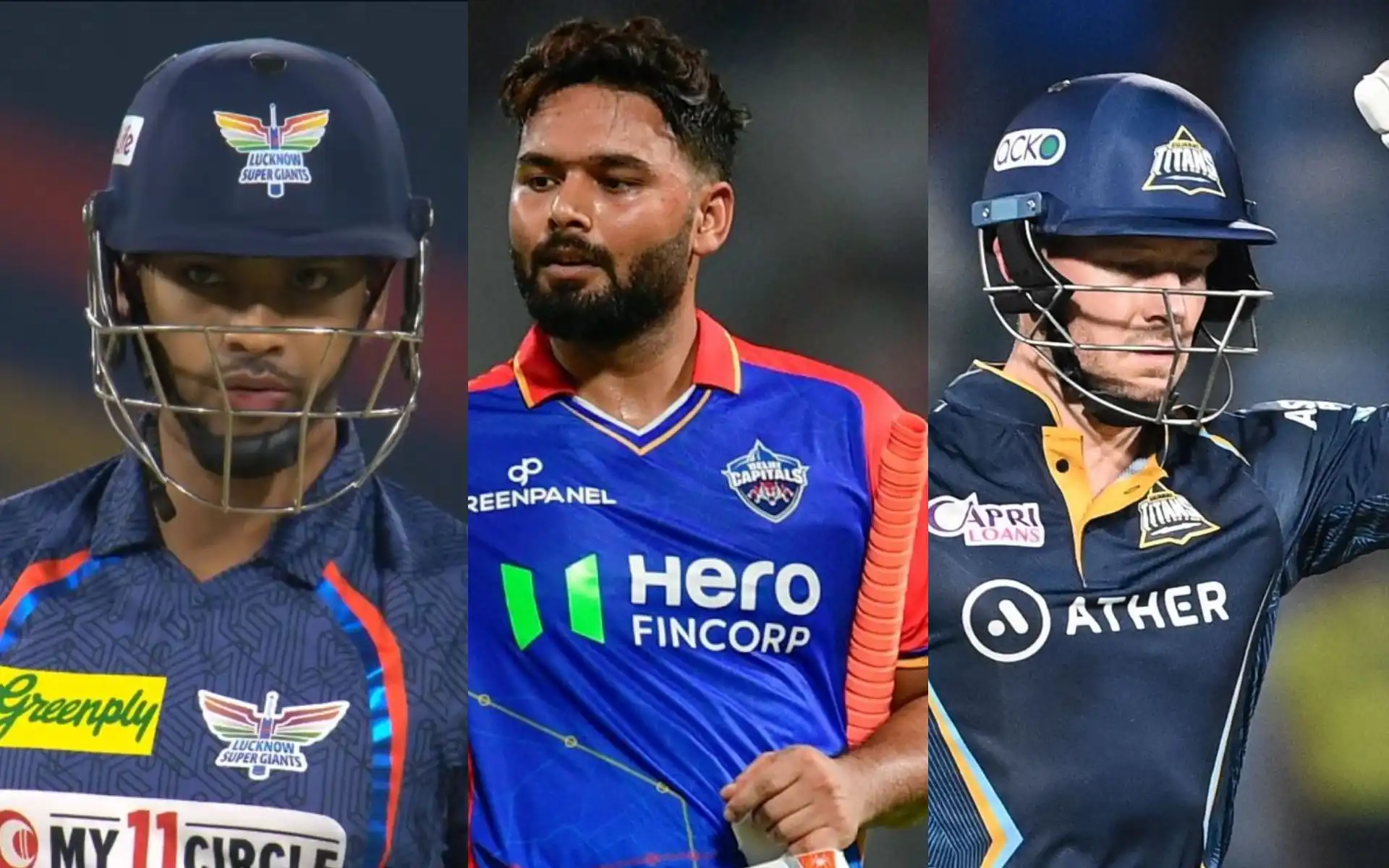 Nicholas Pooran, Rishabh Pant & David Miller (Source: @IPL/X.com, @CricCrazyJohns/X.com)