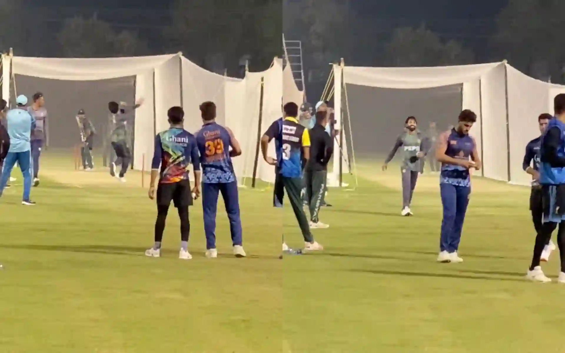 Rizwan bowling in the nets [Source: @CallMeSheri1/X]