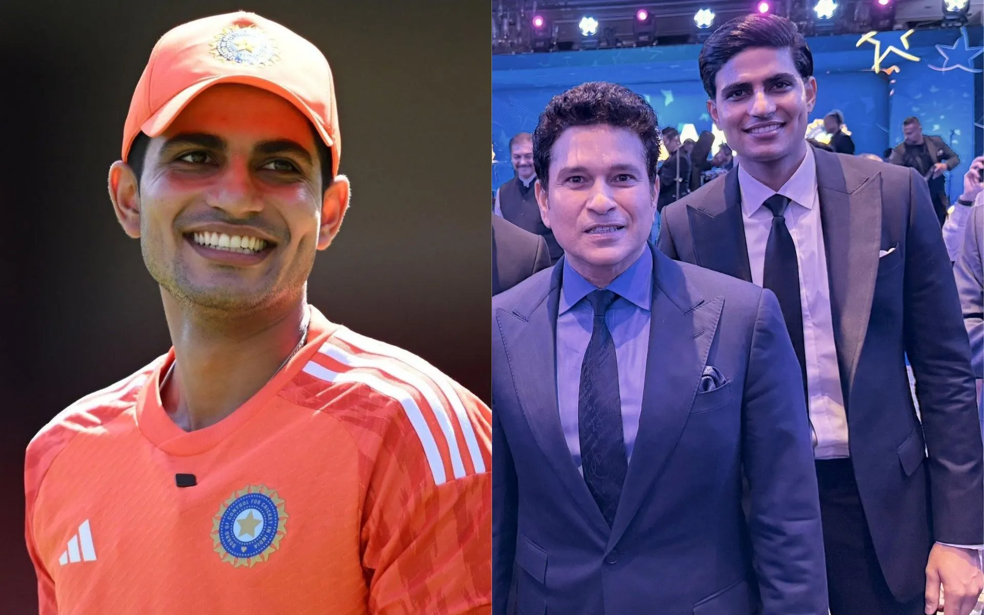 Shubman Gill and Sachin Tendulkar [Source: @mufaddal_vohra/x]