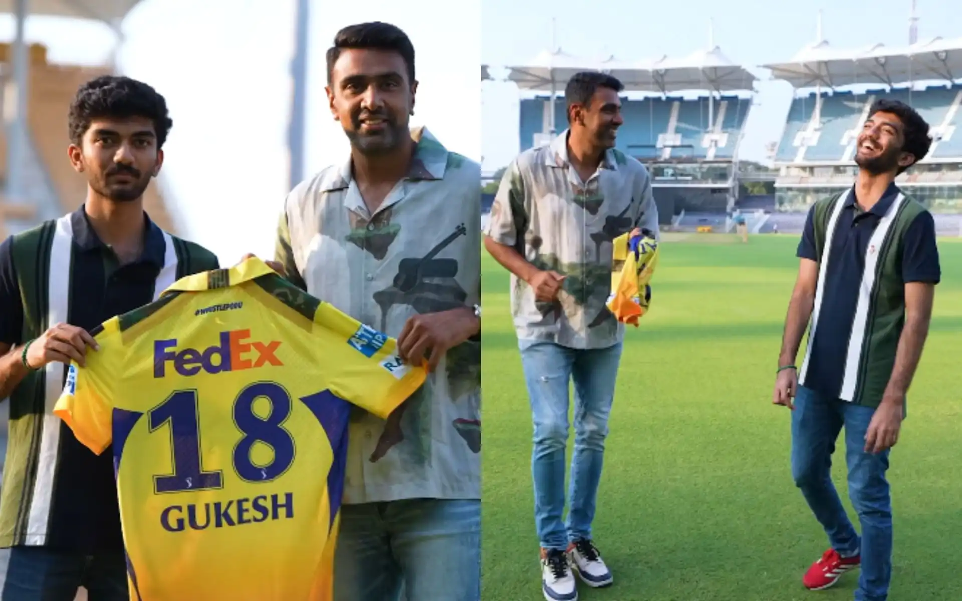 Gukesh and R Ashwin [Source: @chennaiipl/X.com]
