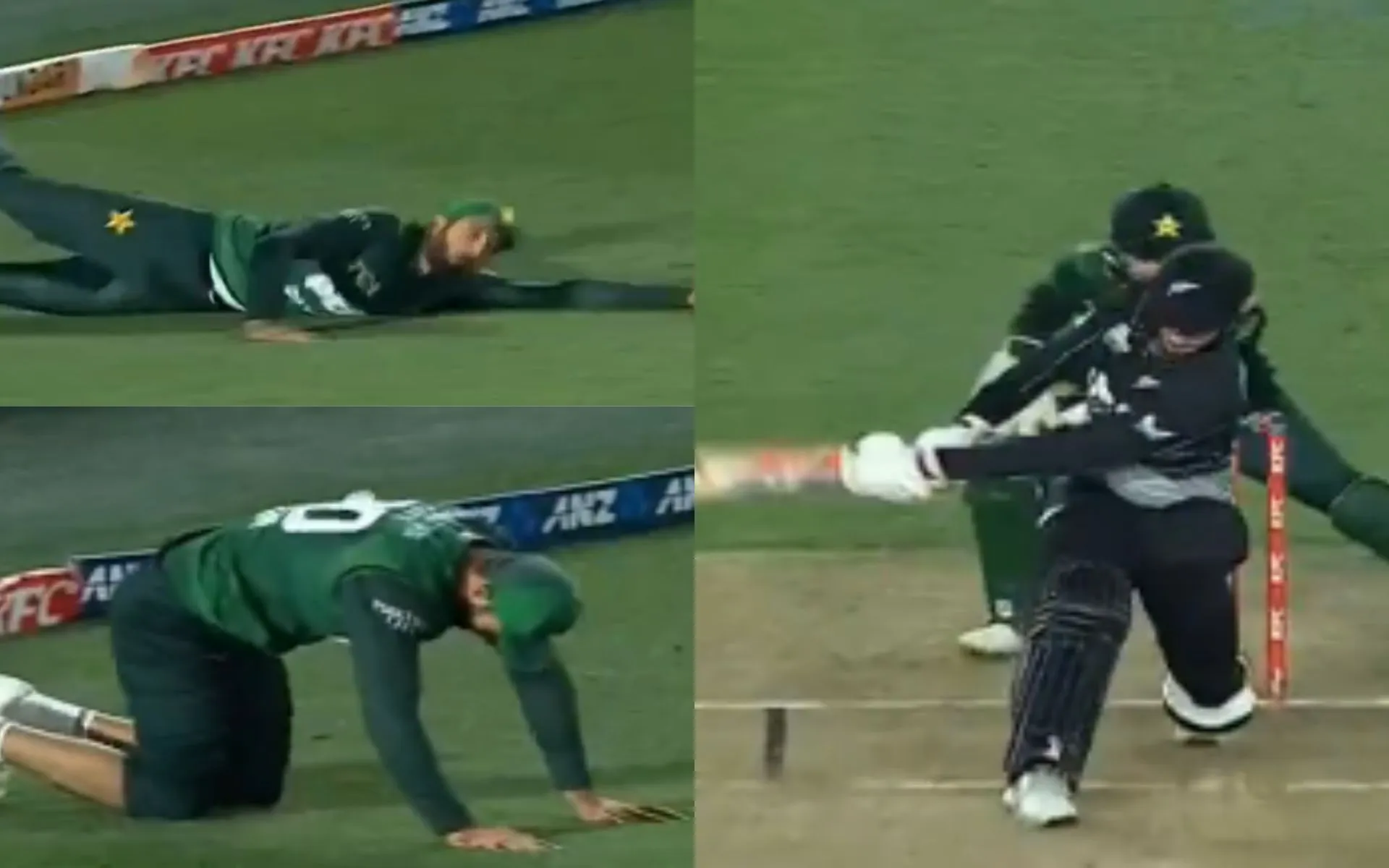 Irfan Niazi takes nasty fall while fielding [Source: @Rahman879792/X.com]