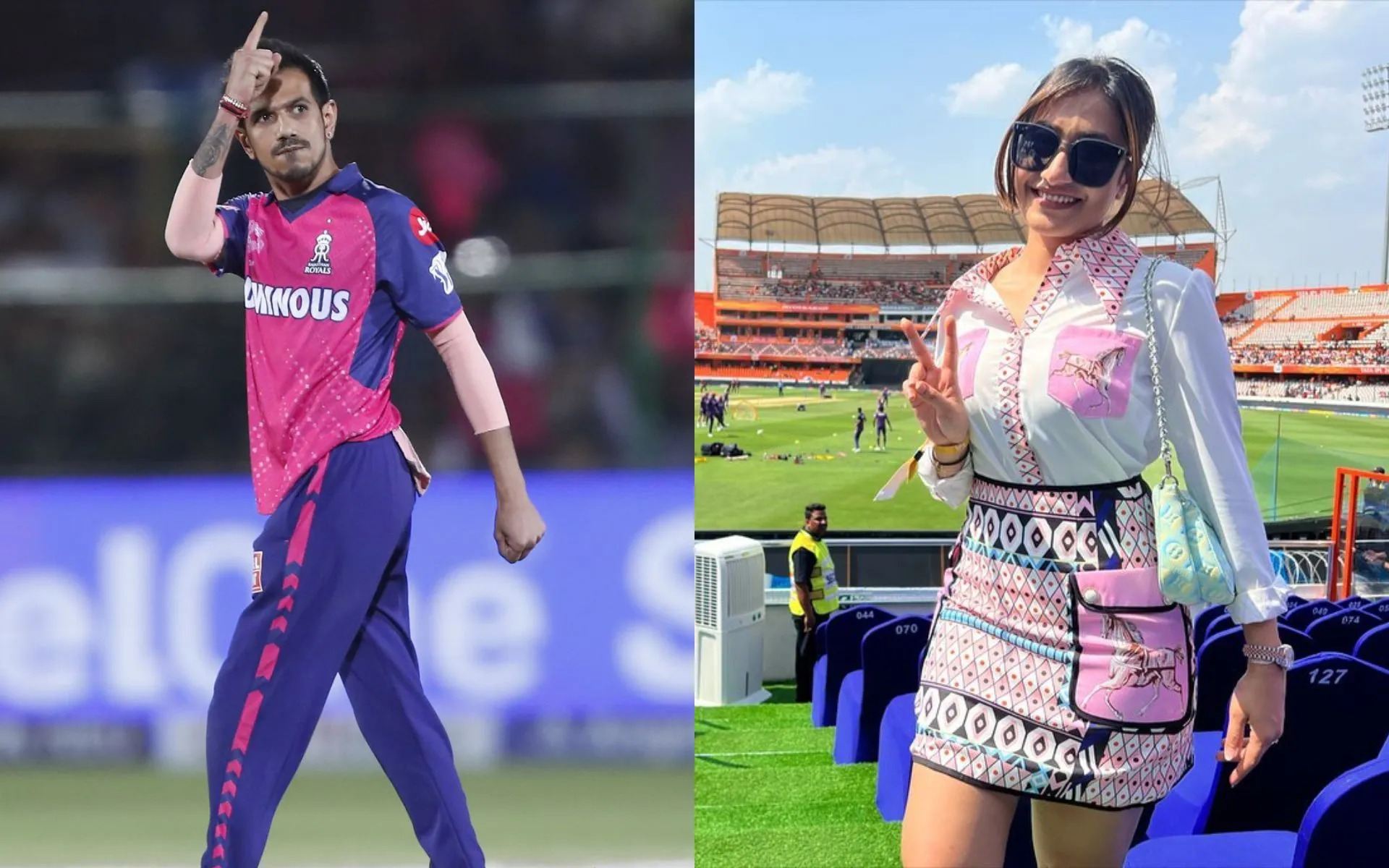 Yuzvendra Chahal & Dhanashree Verma [Source: @CricCrazyJohns, @Rajasthan_Tak/x.com]
