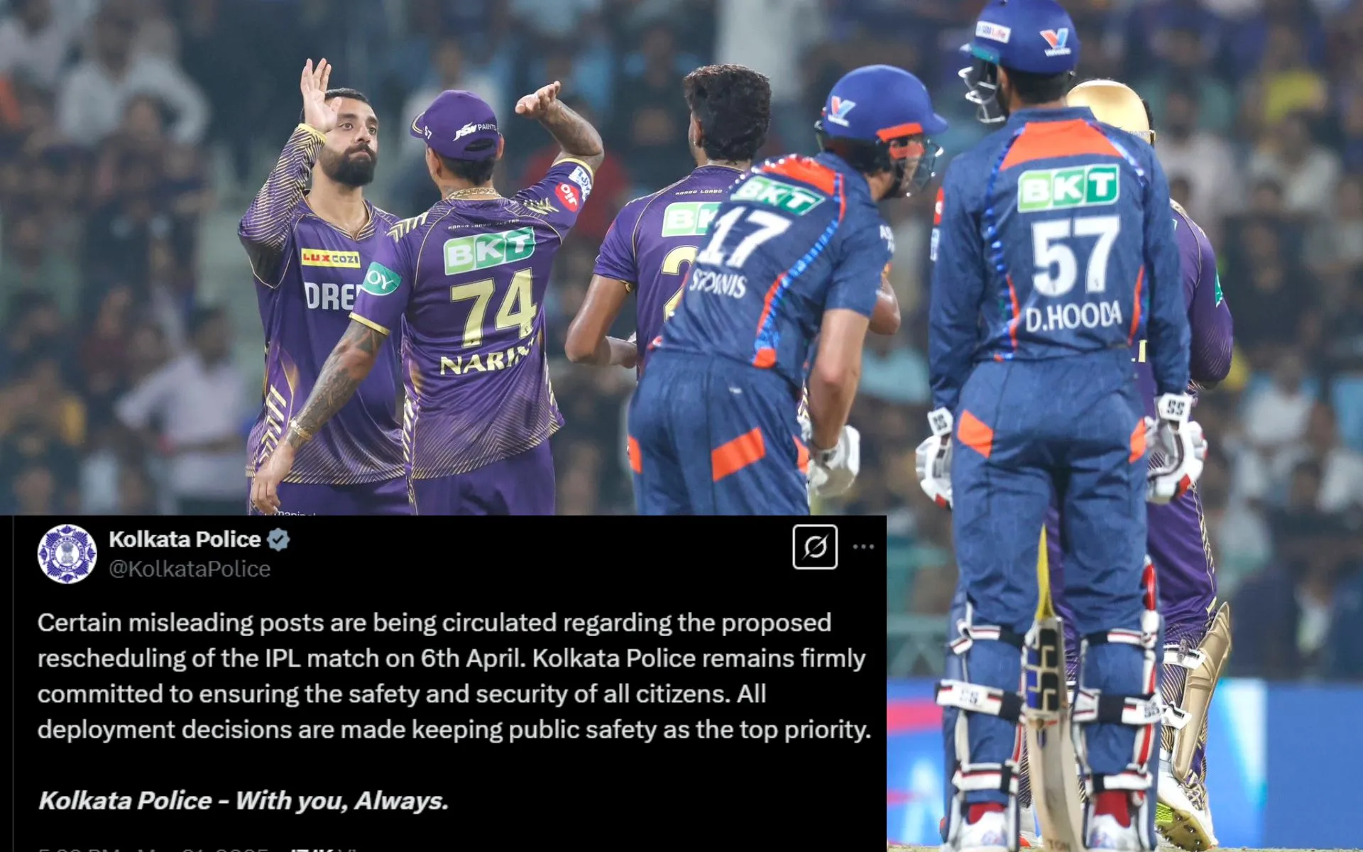 Kolkata Police's Recent Post (Source: @KnightsVibe/x.com, KolkataPolice/x.com)