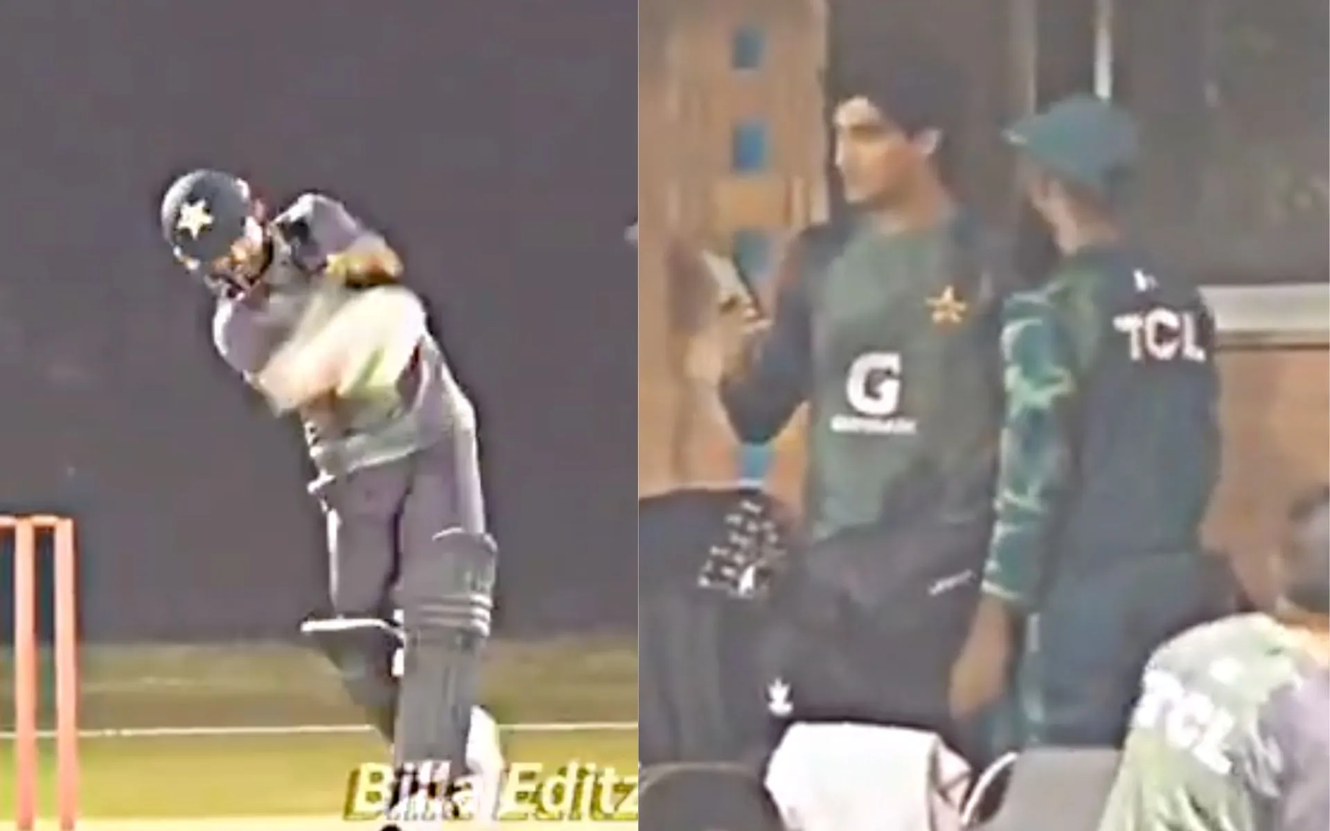 Rizwan breaks Naseem's phone [Source: @iamqadirkhawaja/X.com]
