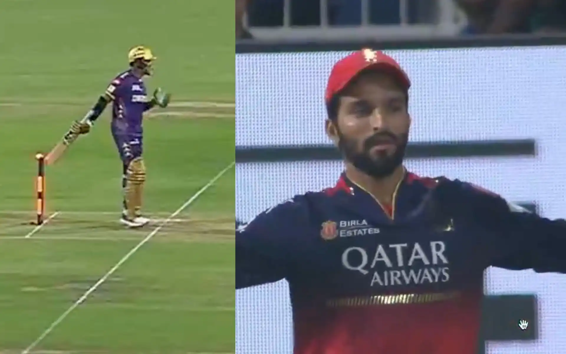 RCB did not appeal for hit wicket against Sunil Narine in IPL 2025 opening game [Source: @kuchnahi1269083/x.com]