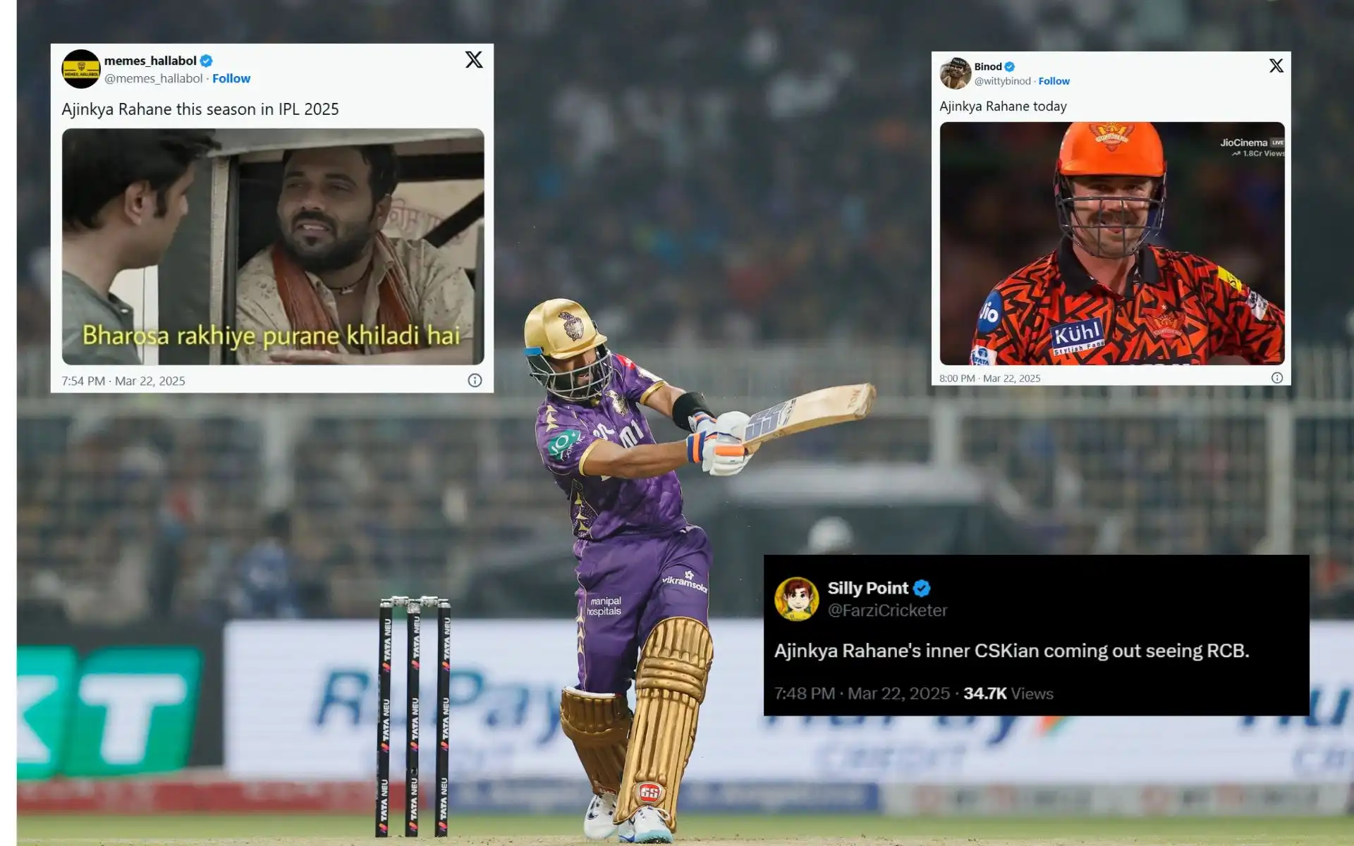 Ajinkya Rahane scores massive fifty in IPL [Source: @KKRiders/X.com]