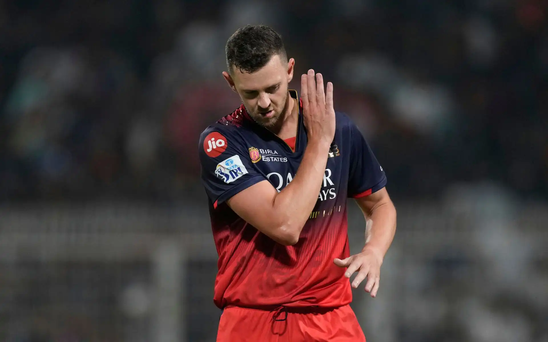 Josh Hazlewood celebrates a wicket. [Source: AP Photos]