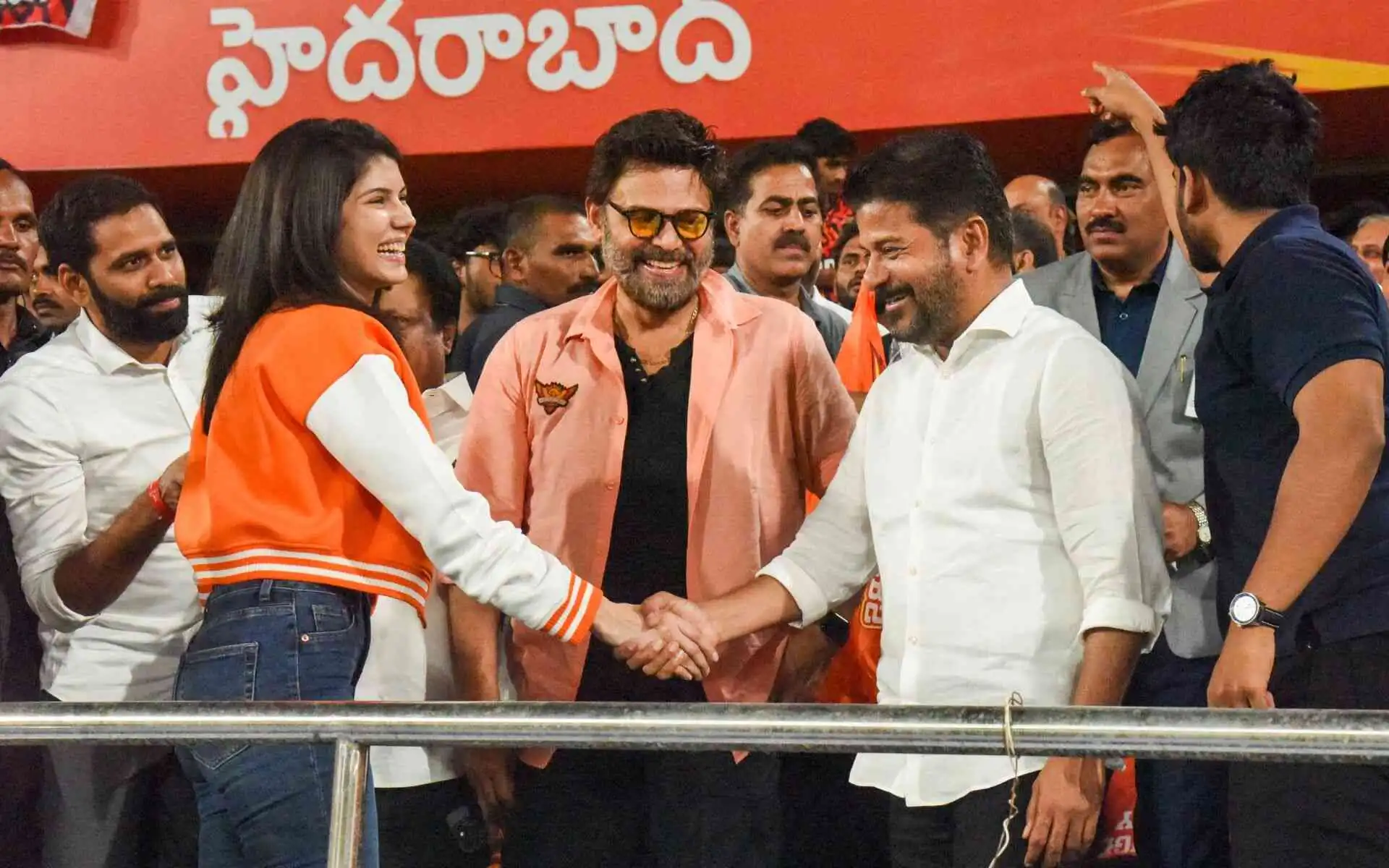 Kavya Maran and Venkatesh Daggubati during IPL (Source:@Oneindia/X.com)