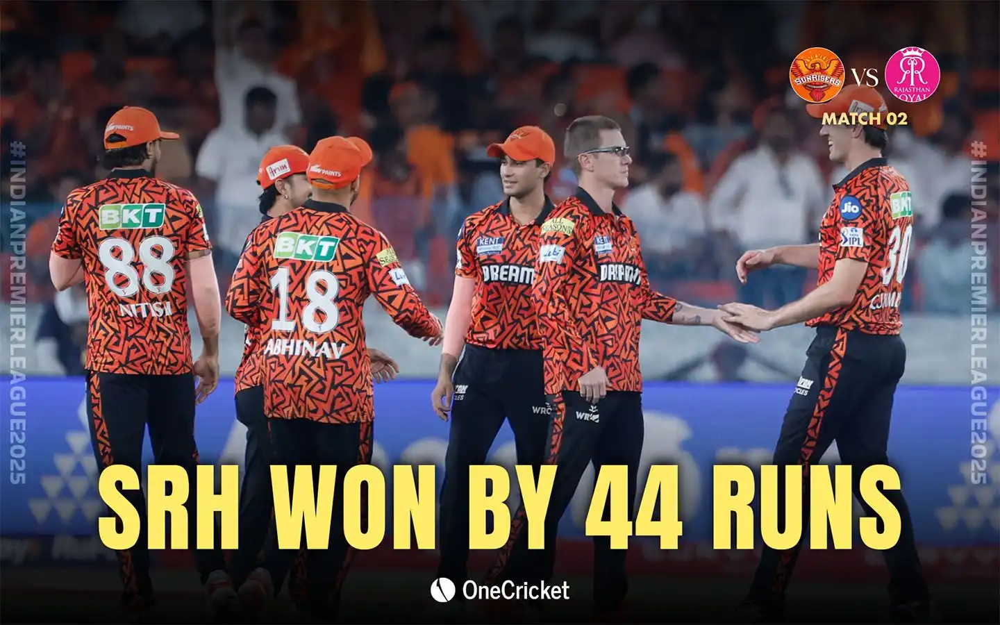 SRH vs RR IPL 2025 Match 2 [Source: OneCricket]