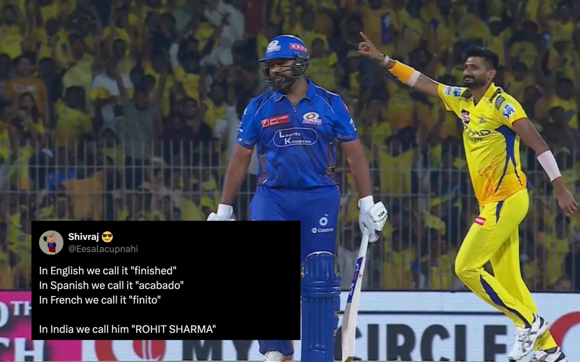 Rohit Sharma gets trolled after a duck in IPL 2025 [Source: @Lordshasfallen, @Eesalacupnahi/X.com]