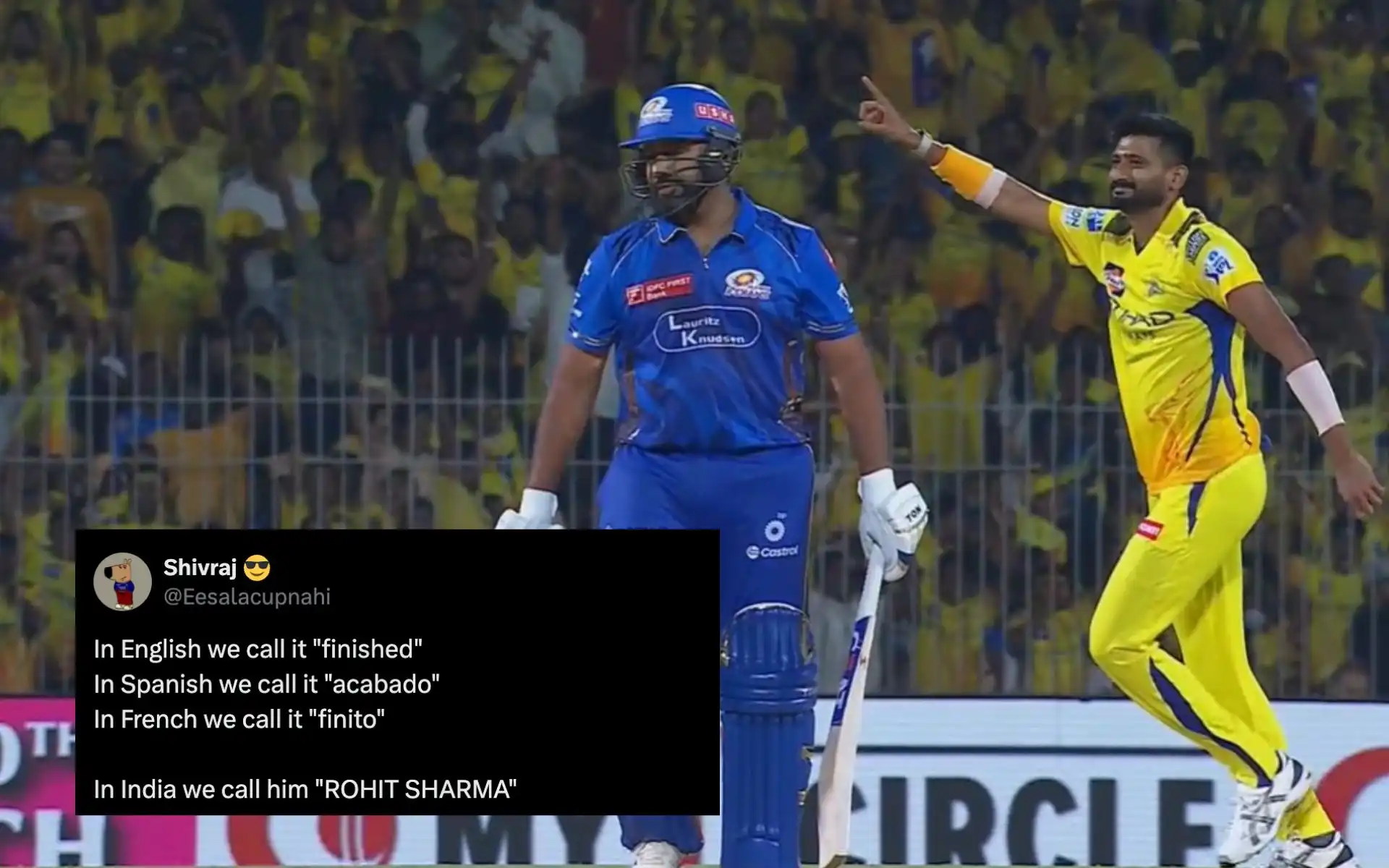 Rohit Sharma gets trolled after a duck in IPL 2025 [Source: @Lordshasfallen, @Eesalacupnahi/X.com]