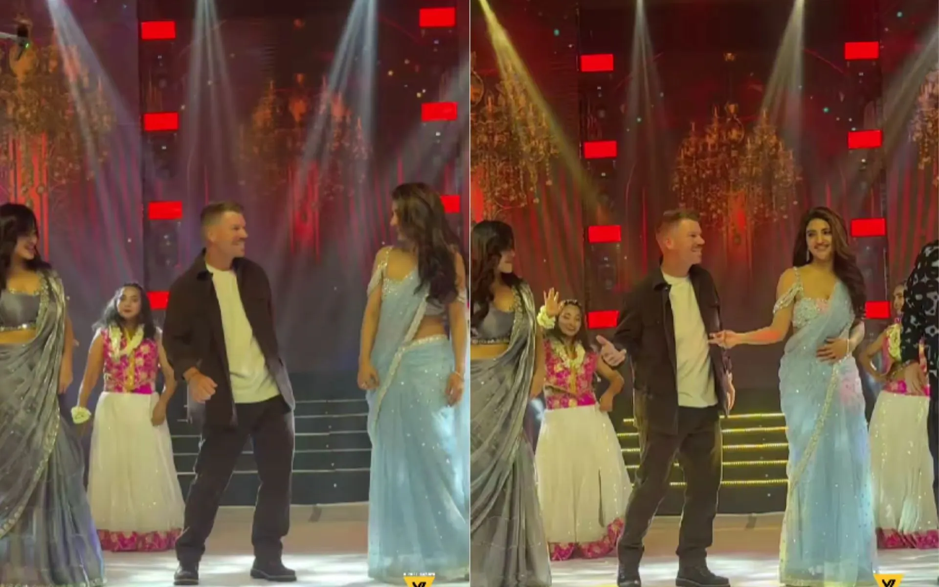 David Warner Shares Dance Floor With Sreeleela (Source: @viralbhayani/instagram.com)