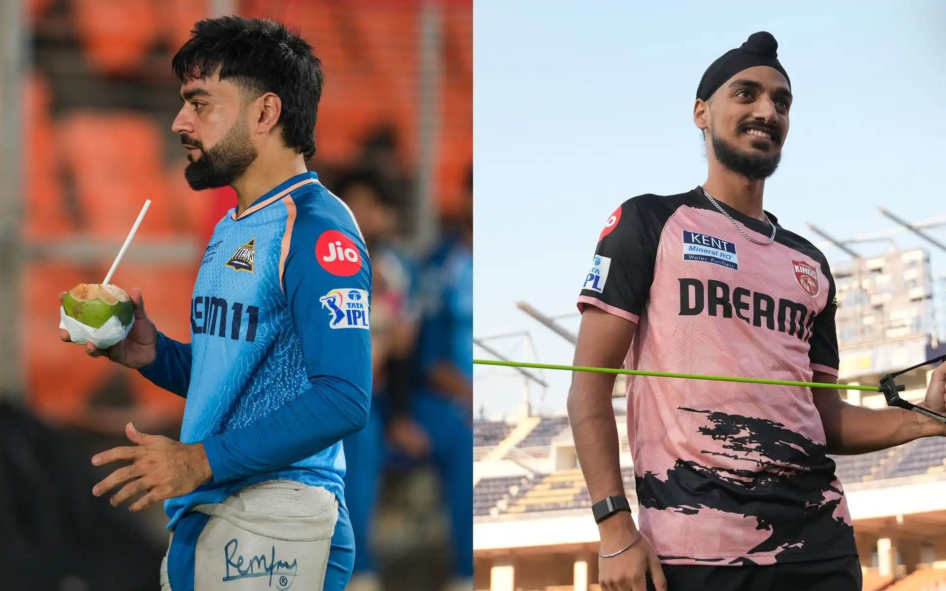 Rashid Khan and Arshdeep Singh [Source: @PunjabKingsIPL, @gujarat_titans/x.com]