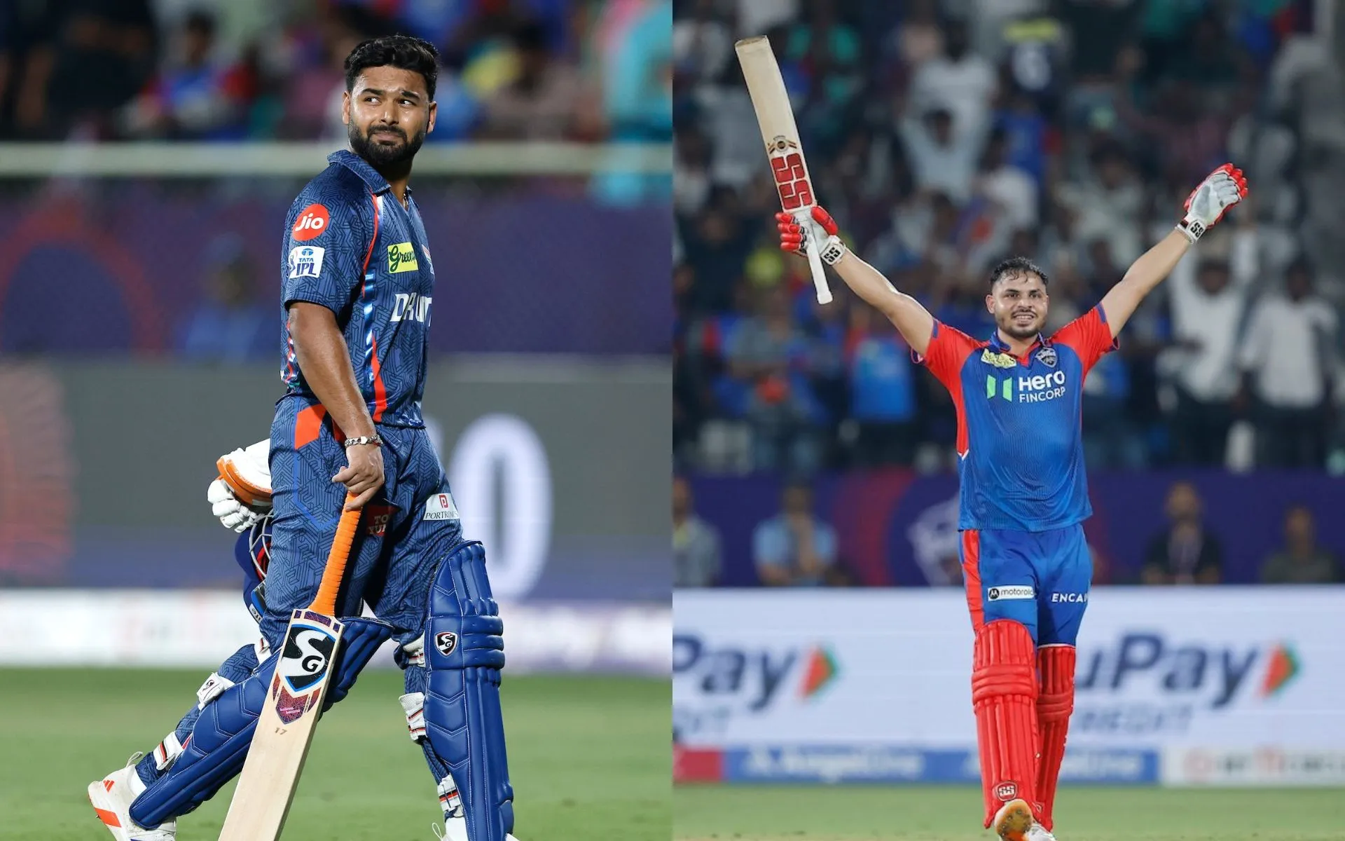 Rishabh Pant and Ashutosh Sharma [Source: @RR_Vamshi3, @StarcKKR/x.com]