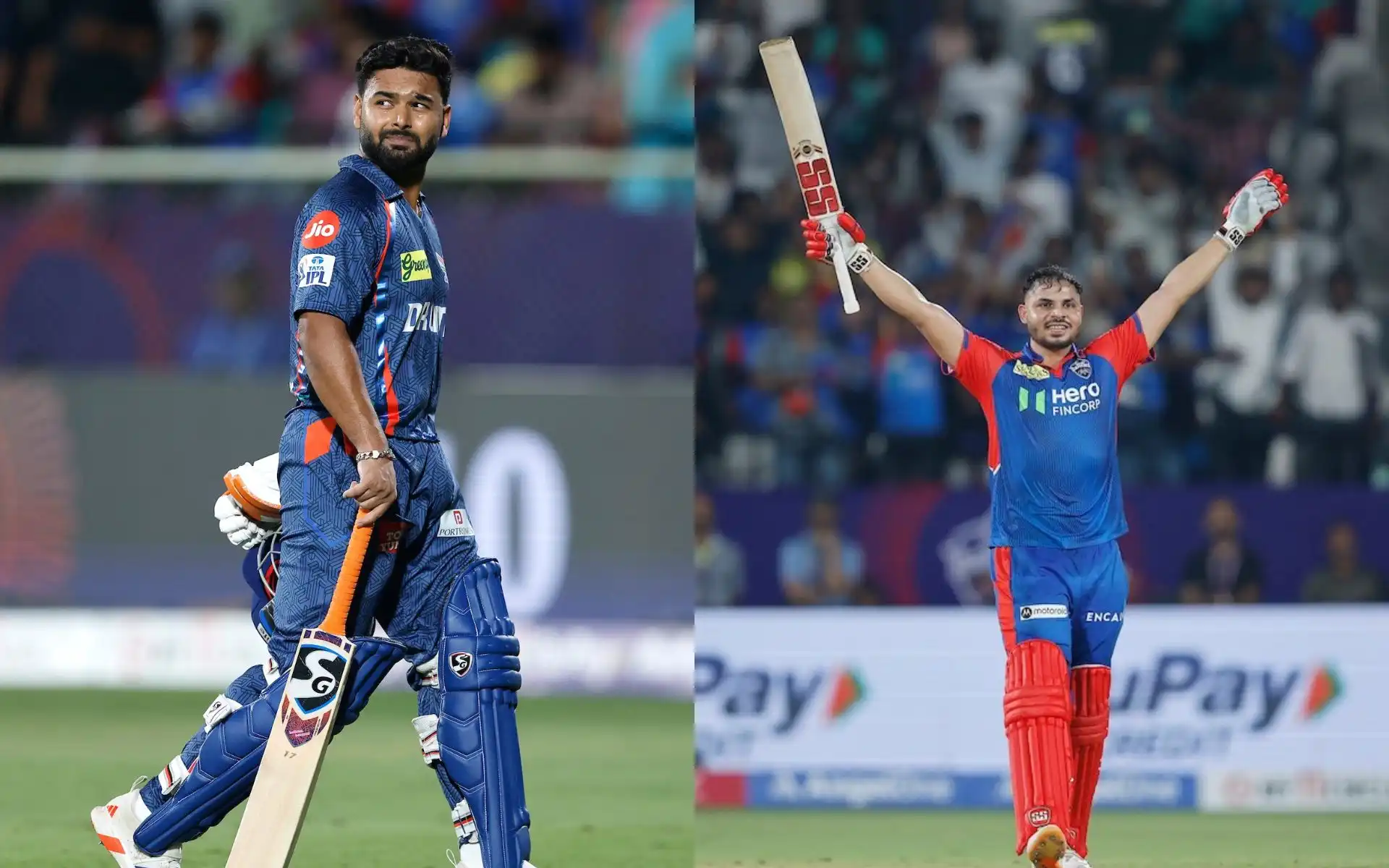 Rishabh Pant and Ashutosh Sharma [Source: @RR_Vamshi3, @StarcKKR/x.com]