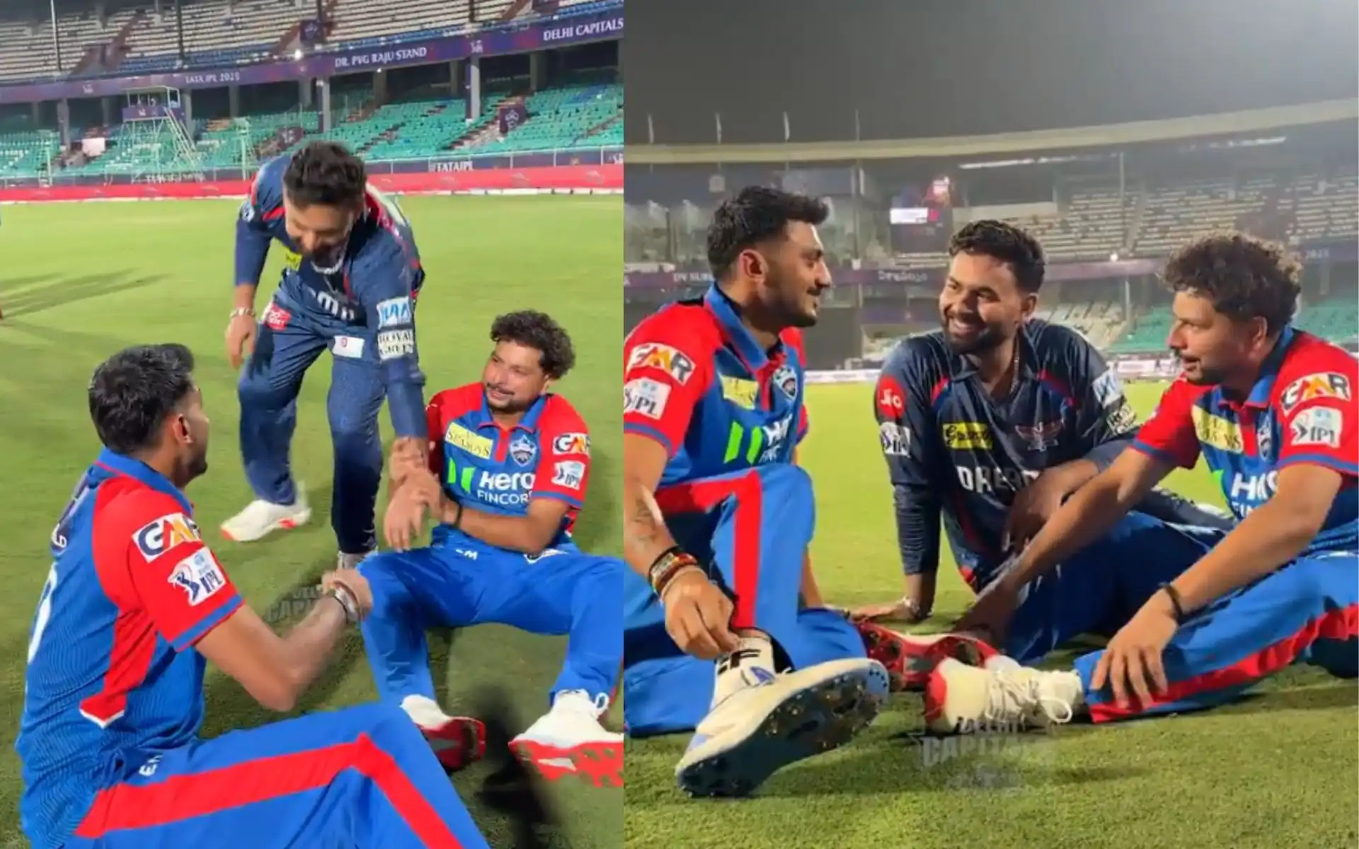 Rishabh Pant, Axar Patel and Kuldeep Yadav [Source: @delhicapitals/X]