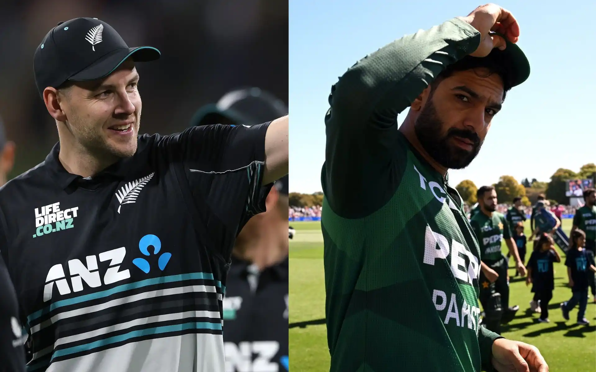 Jacob Duffy and Haris Rauf (Source: @pineynz/X.com, @dhillow_/X.com)